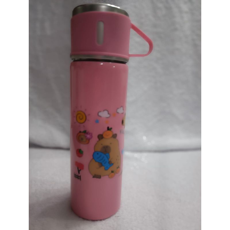 GENERICO - TERMO 3 TAZAS DE ACERO INOXIDABLE rosa