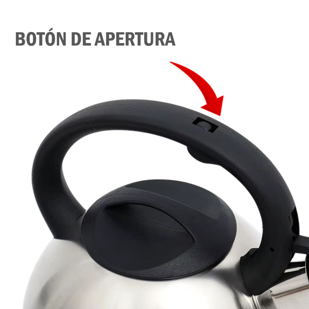 GENERICO - Tetera Silbadora Familiar 3L de Acero Resistente