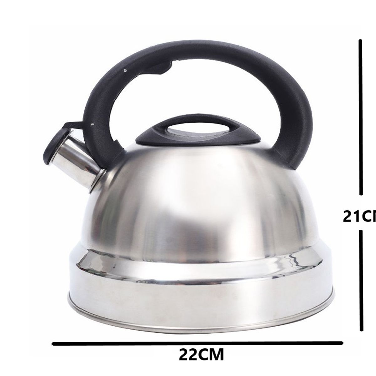 GENERICO - Tetera Silbadora Familiar 3L de Acero Resistente