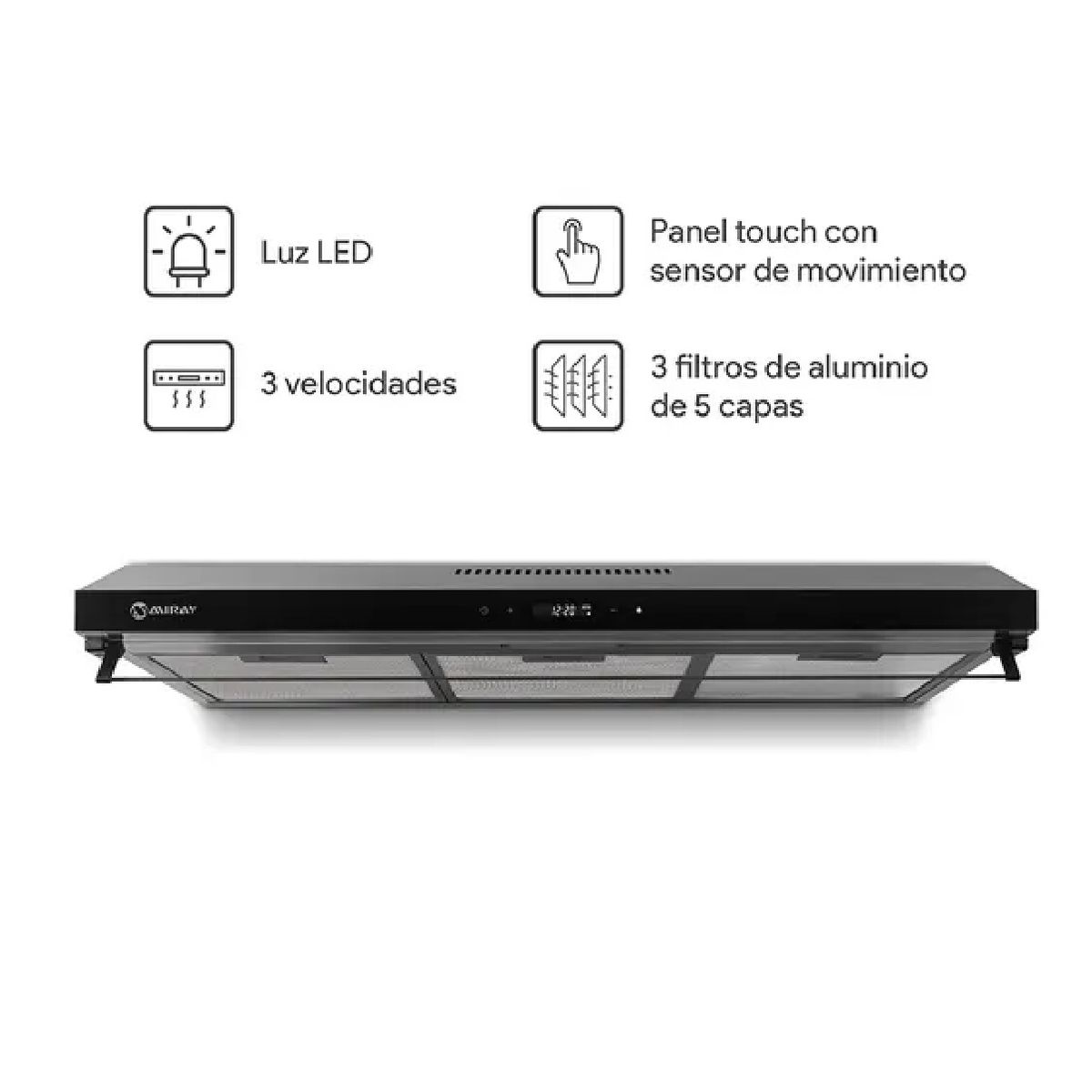 MIRAY - Campana Extractora Miray CEM-906A 90 cm Inox