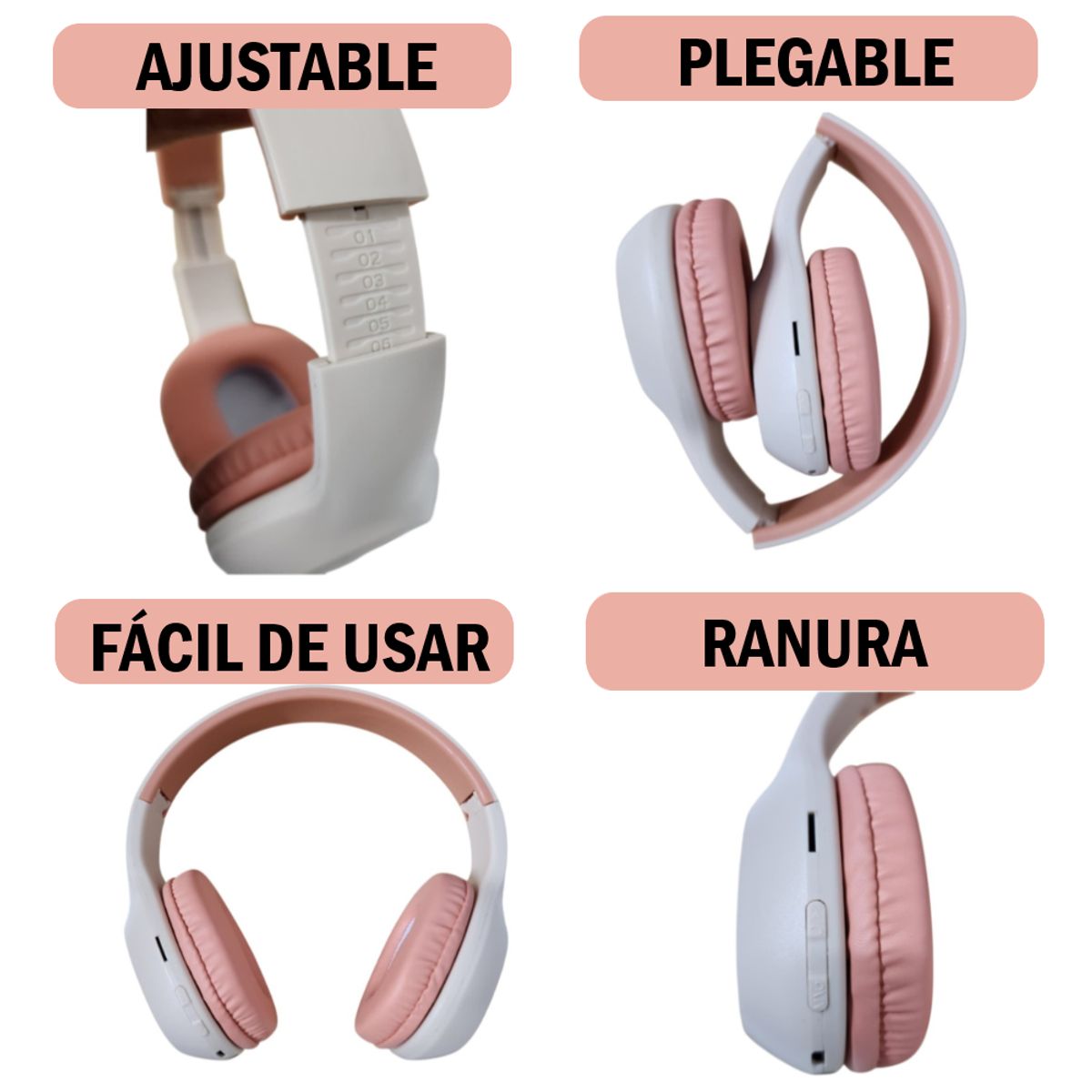 GENERICO - Audífonos Over-Ear Bluetooth 5.3 Gamer Estilo Moderno