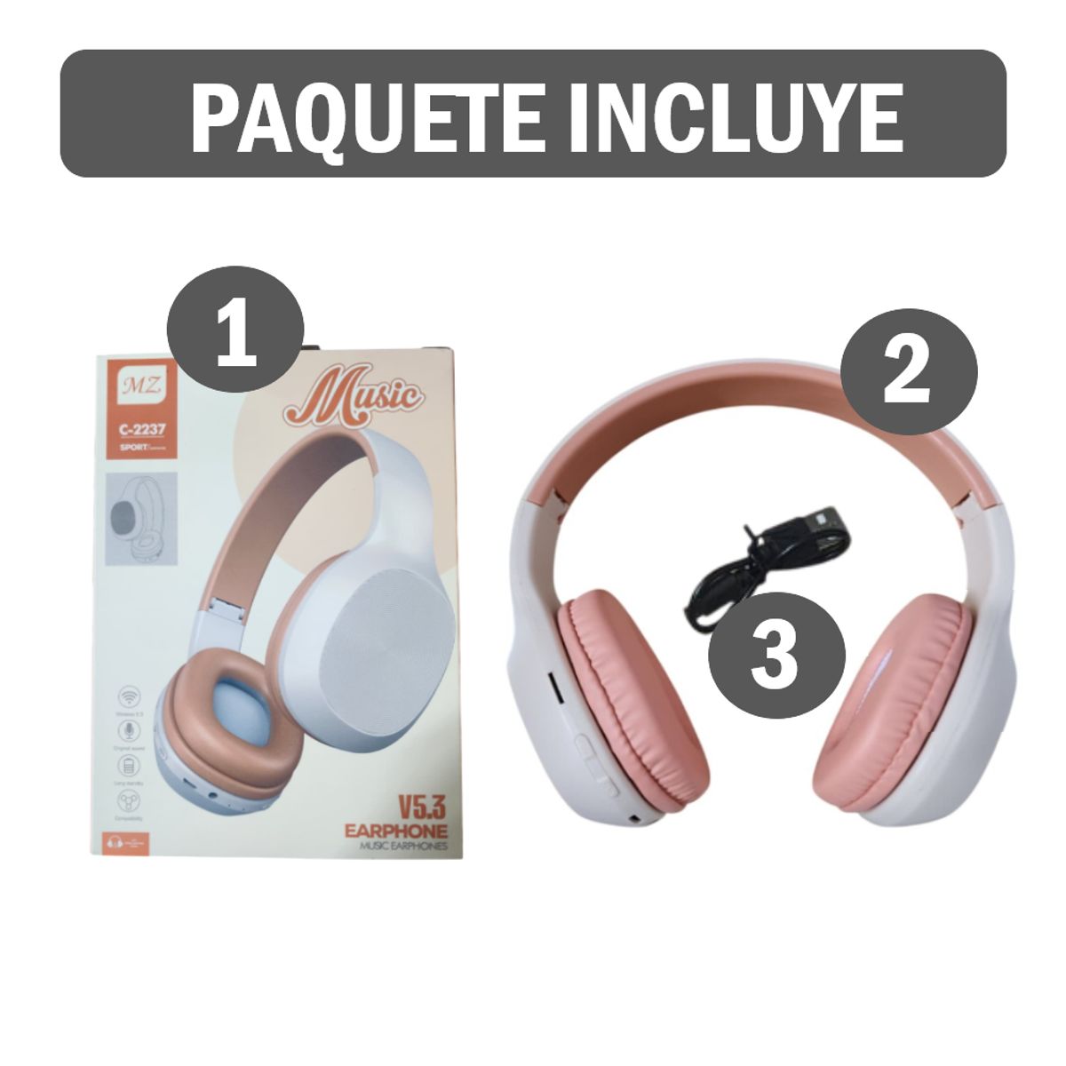 GENERICO - Auriculares Bluetooth 5.3 Gamer Sport MZ C-2237