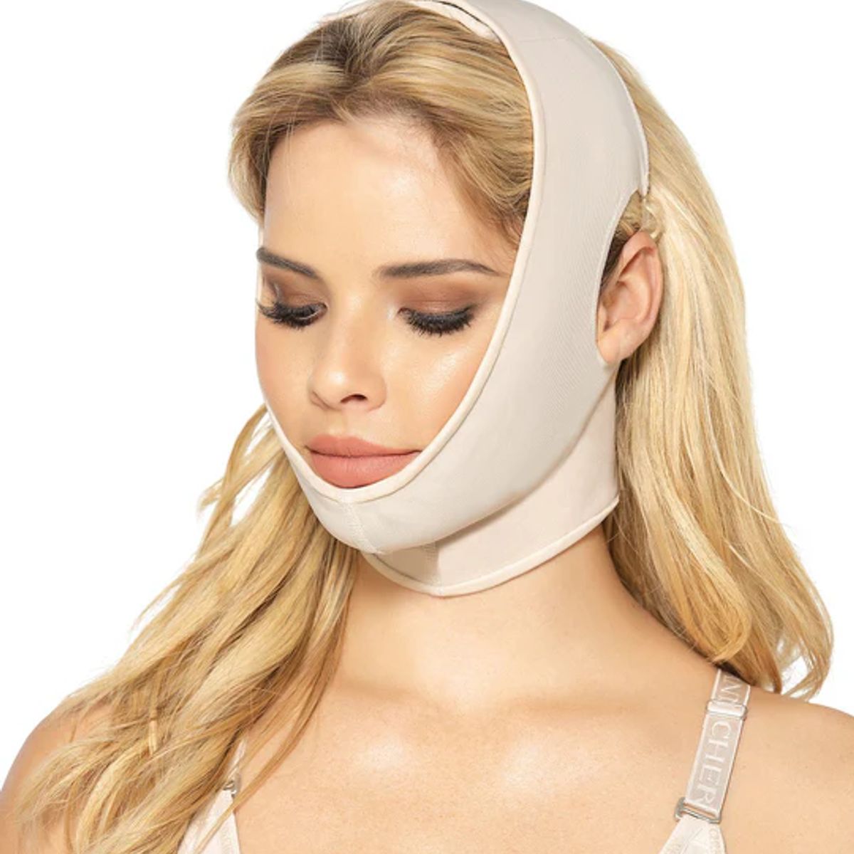 GENERICO - Mentonera Faja Facial de Compresión Recuperación Estético Post-Cirugía