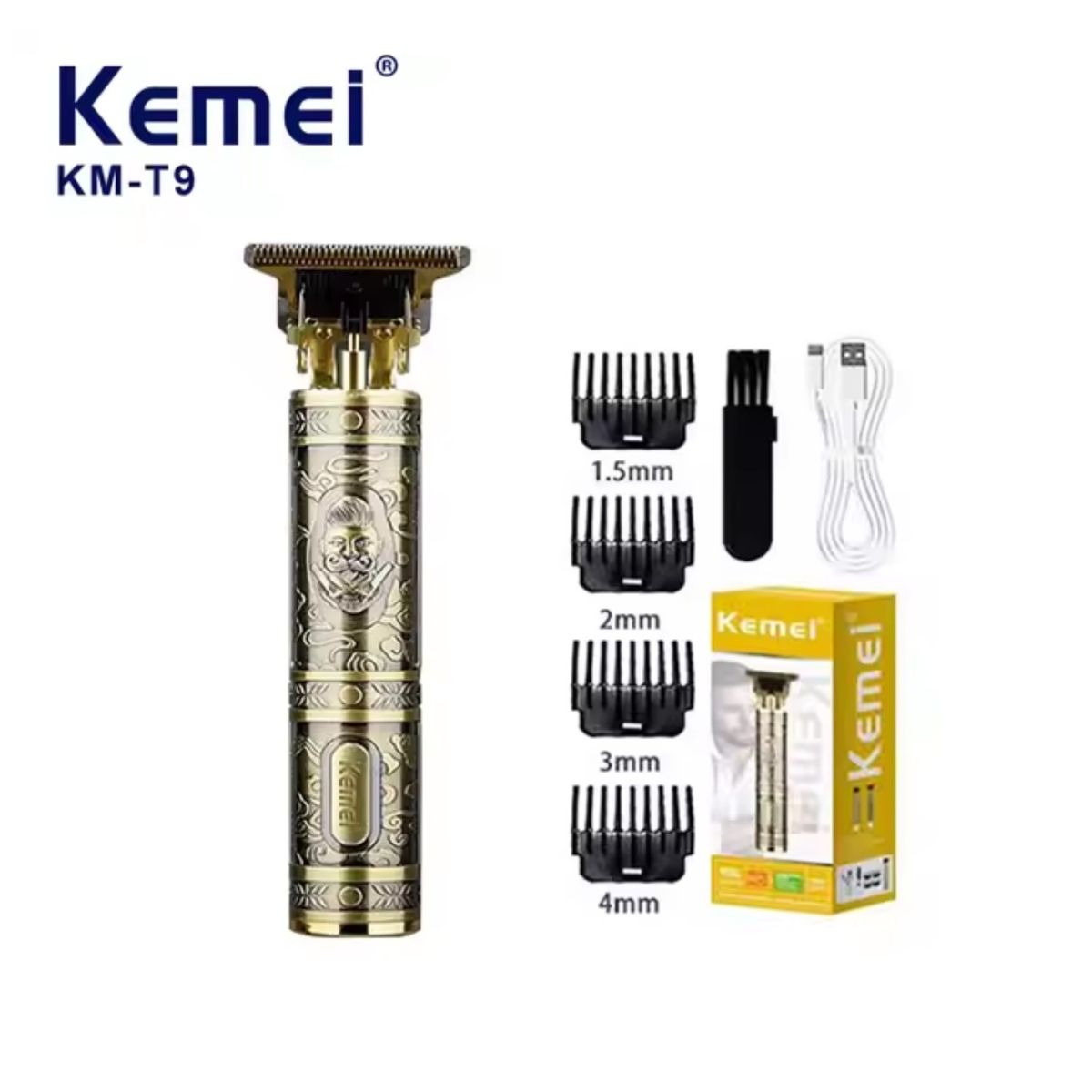 KEMEI - Maquina De Cortar Cabello Profesional Trimmer Kemei KM-T9 Inalámbrica