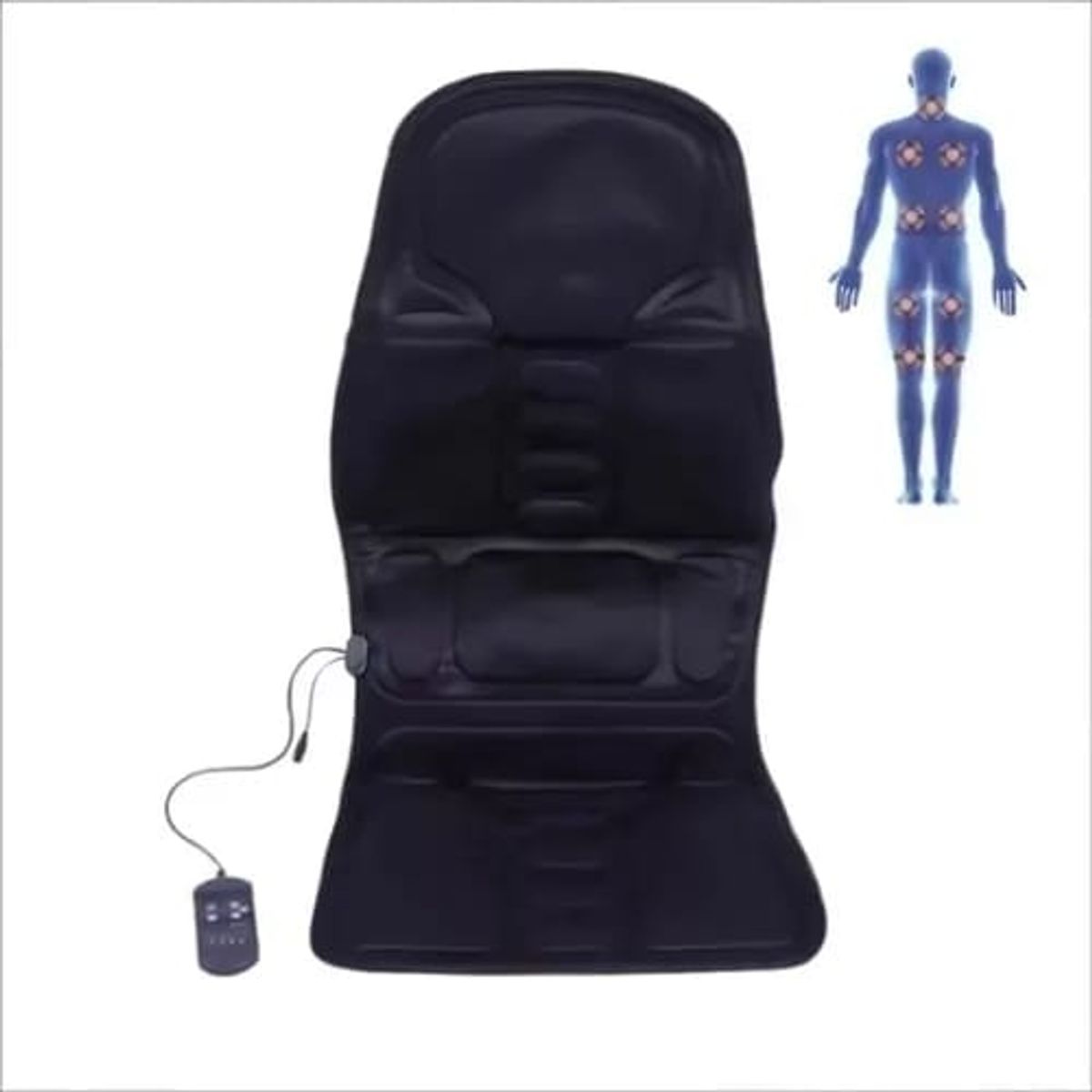 GENERICO - Silla Masaje Terapia Calor Plegable Asiento Carro Relajacion