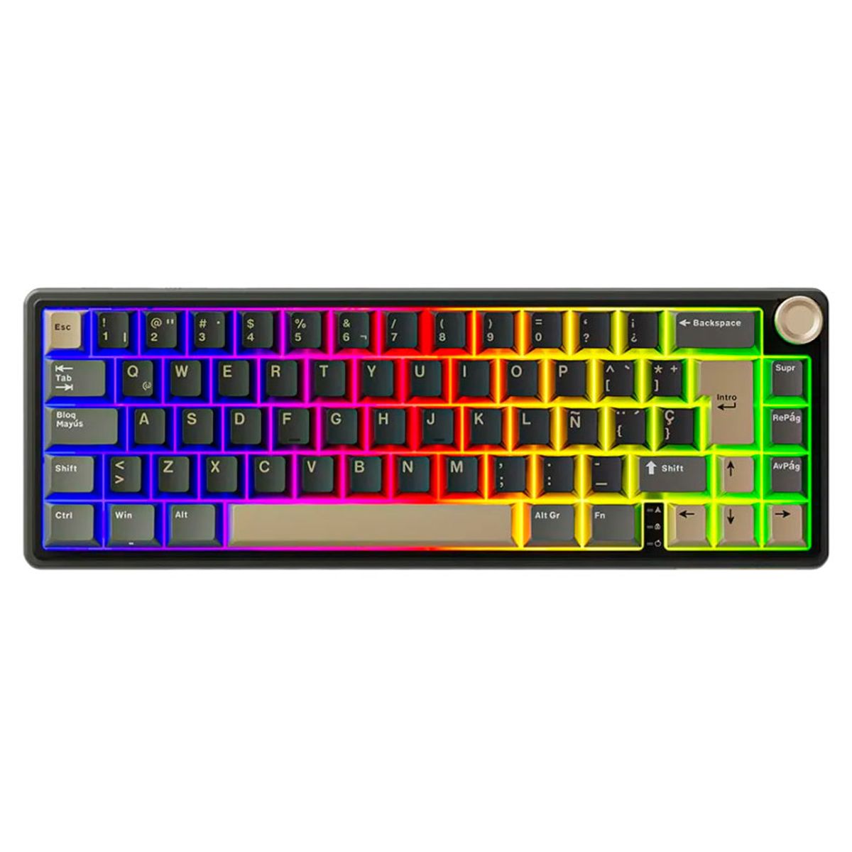 ROYAL KLUDGE - Teclado Royal Kludge RK R65 Cableado PHANTOM - CHARTREUSE SWITCH