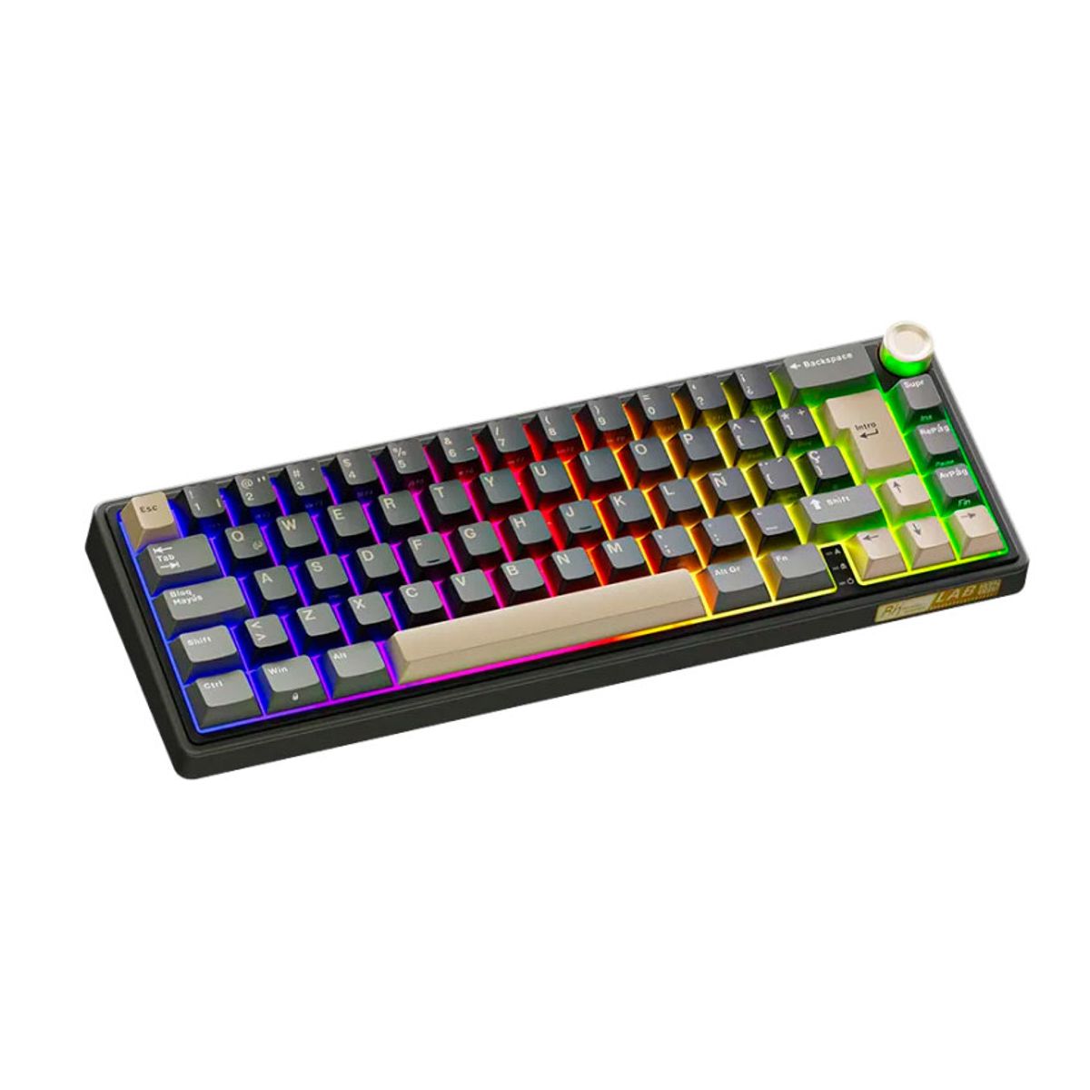 ROYAL KLUDGE - Teclado Royal Kludge RK R65 Cableado PHANTOM - CHARTREUSE SWITCH