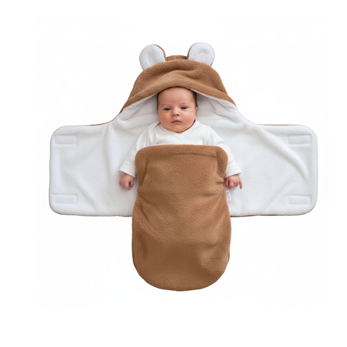 GENERICO - Saquito de dormir para bebé abrigador- Marrón