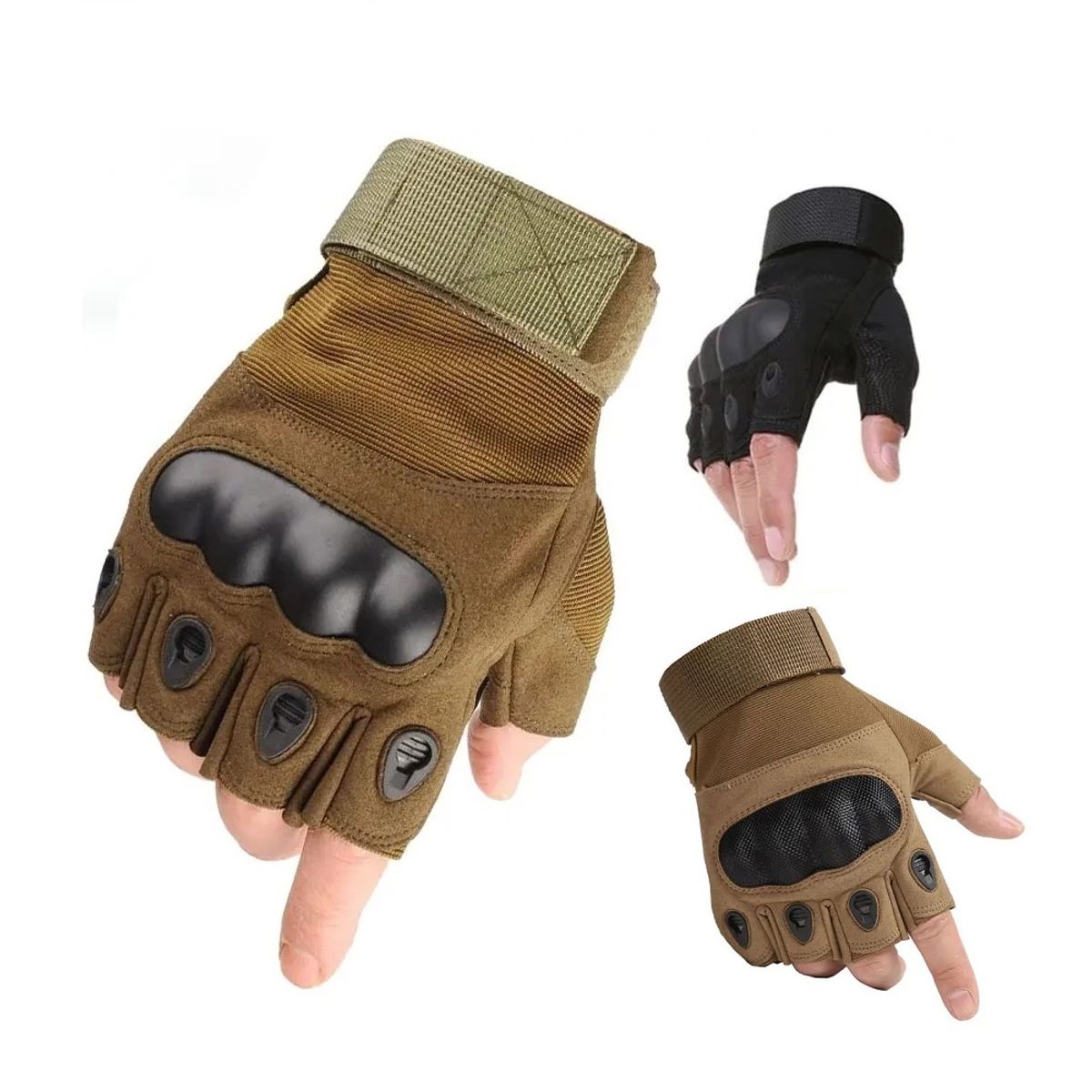 GENERICO - GUANTES TÁCTICOS DE MEDIO DEDO PARA HOMBRE