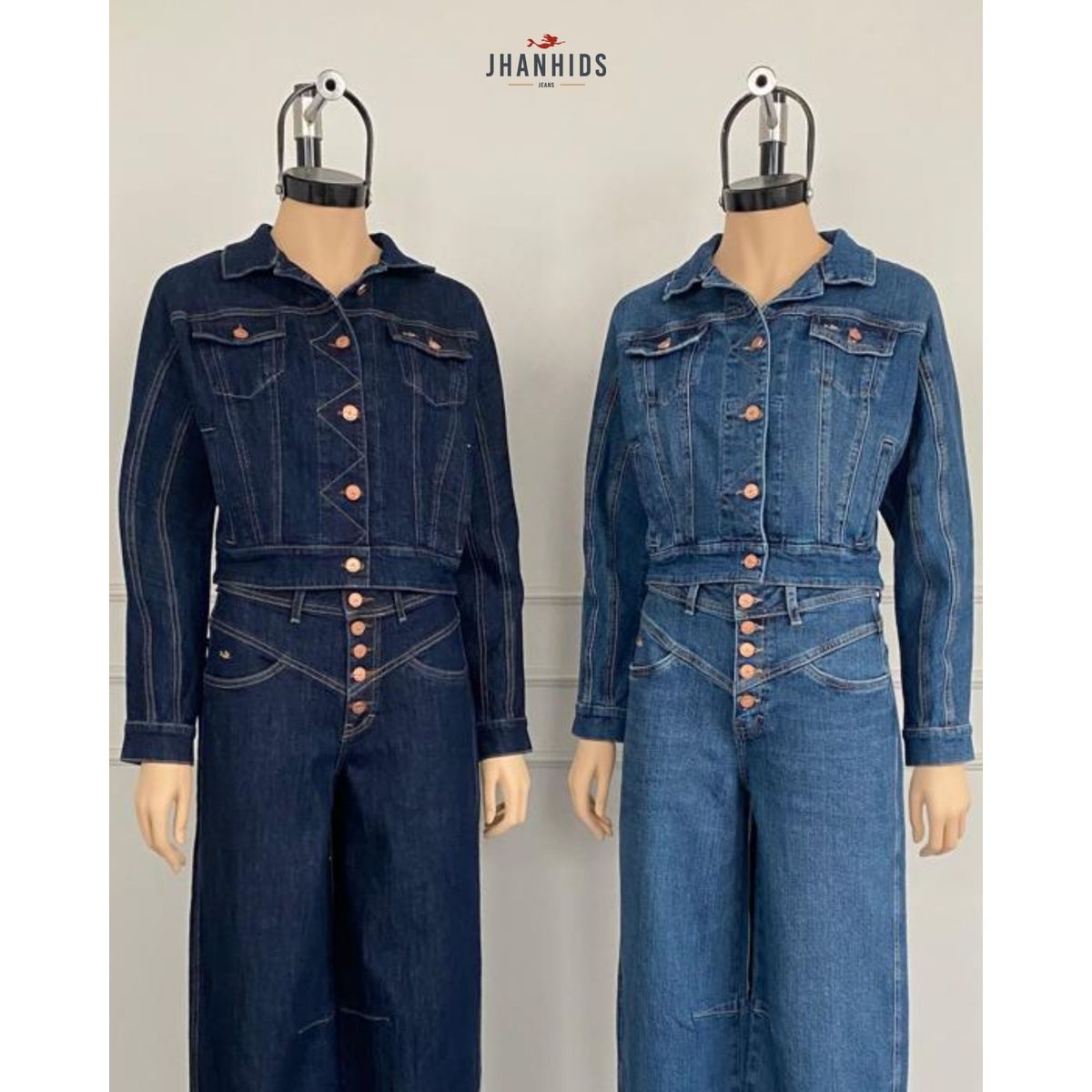 JHAN HIDS - Casaca Cropped Denim Galatea