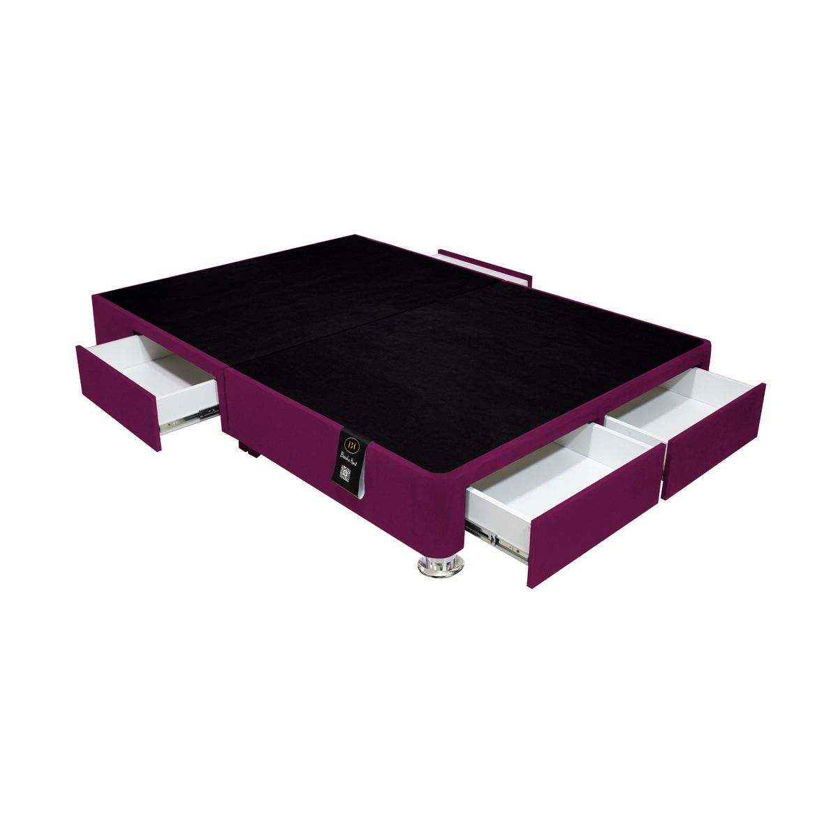 BARAKA HOME - Base de Cama Wels 4 Cajones 1.5 Plz 2P - Uva