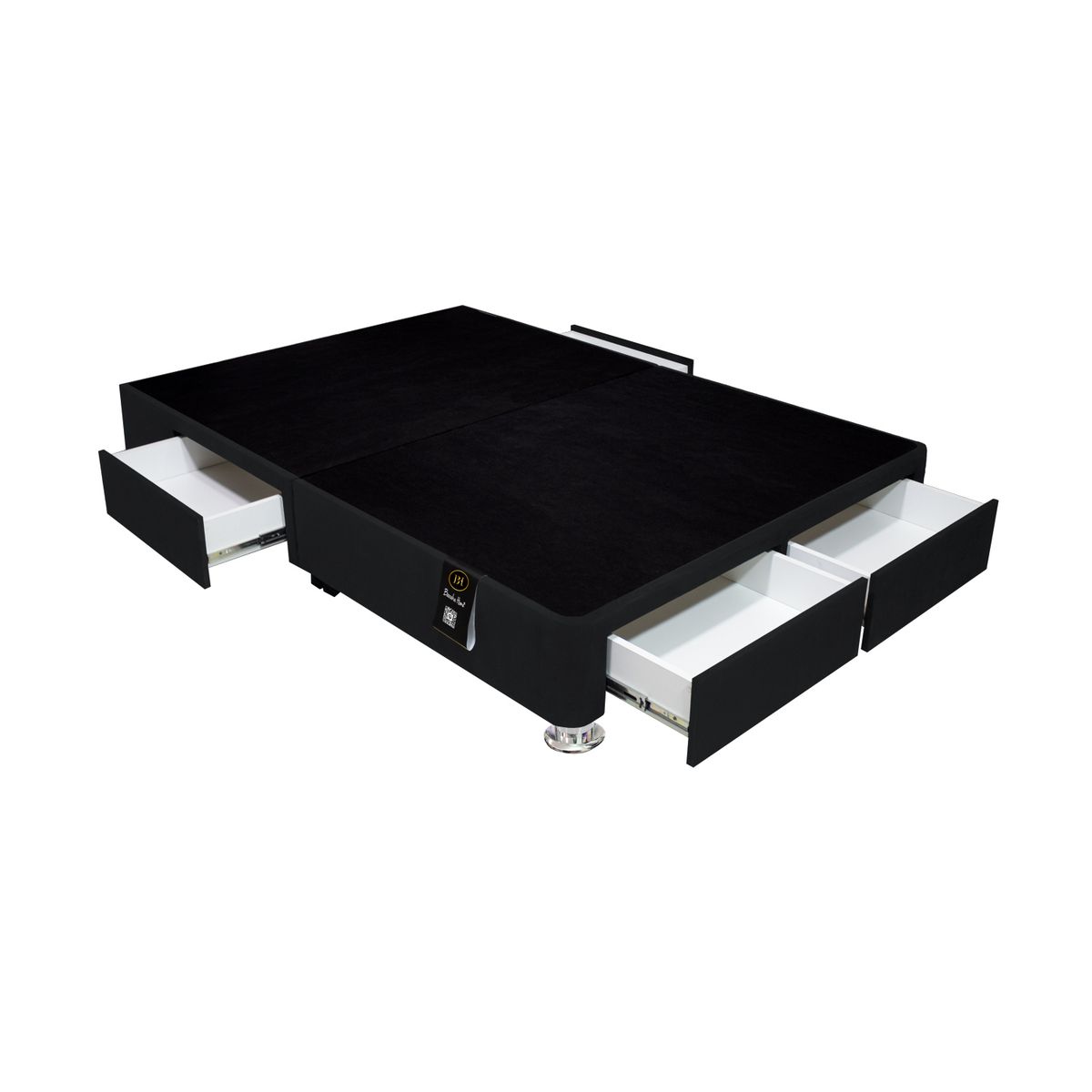 BARAKA HOME - Base de Cama Wels 4 Cajones Queen 2P - Negro