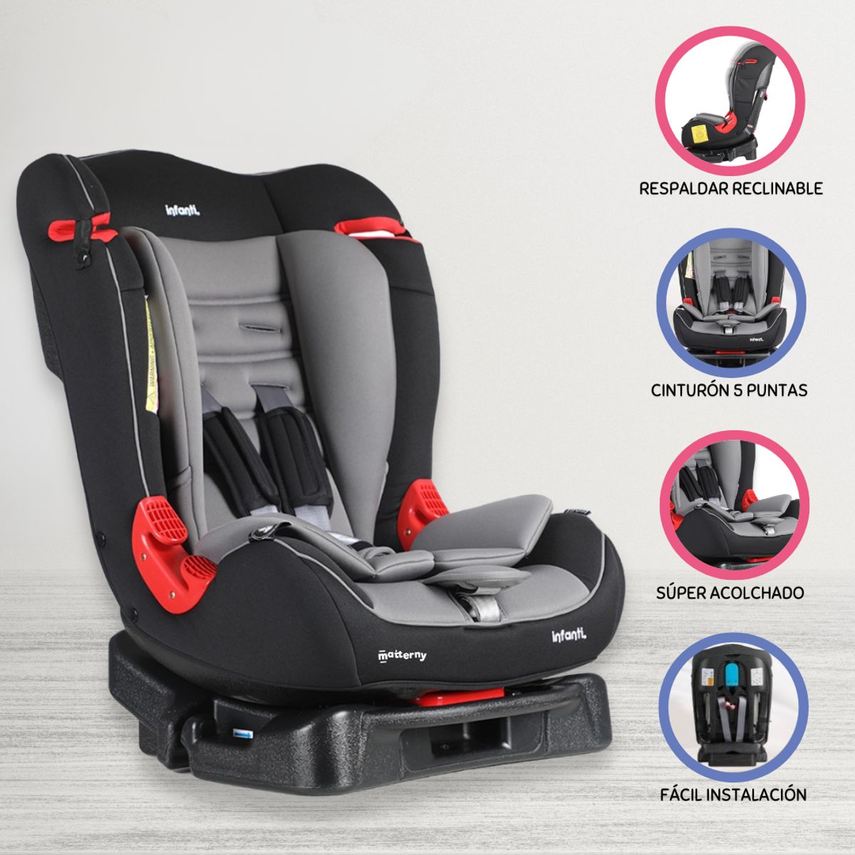 INFANTI - Silla de Auto para Bebés «CRUISER» Marengo
