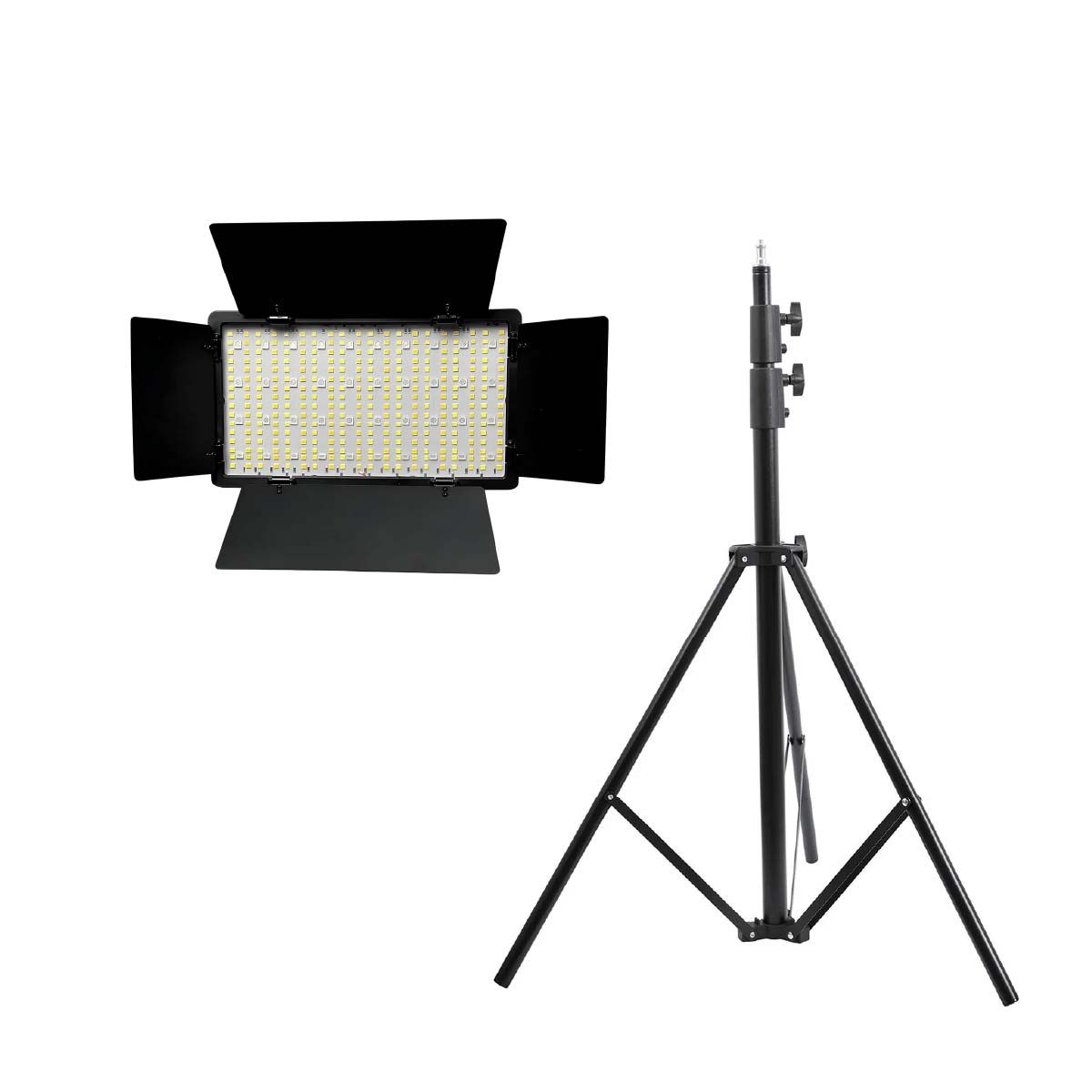 GENERICO - Luz Led RGB Tipo Panel Con Viseras Para Fotografía U600RGB + Parante