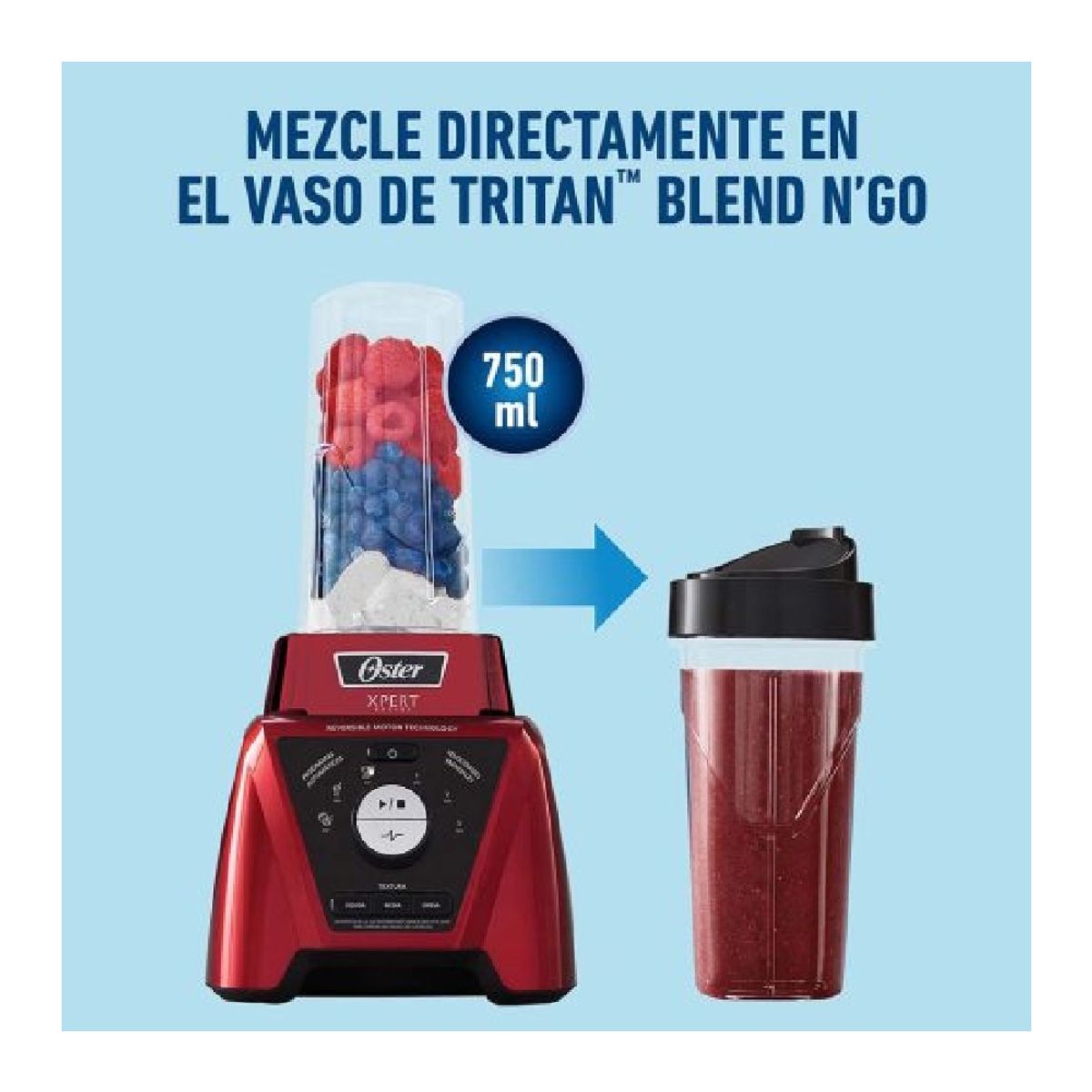 OSTER - Licuadora Xpert Series™ un Blend-N-Go BLST3BRPG