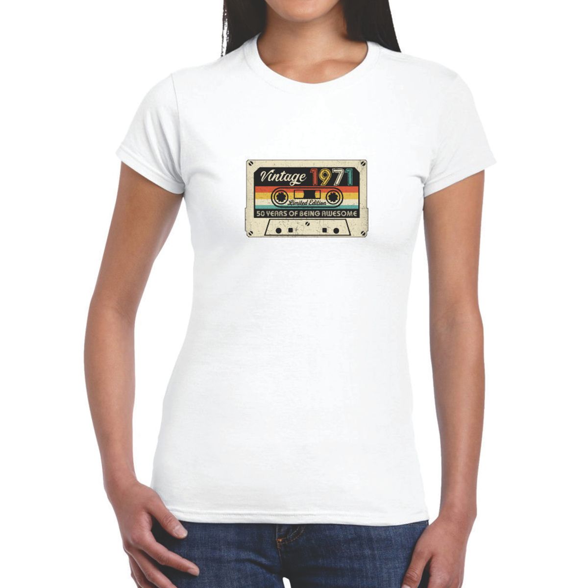 GENERICO - Polo mujer diseño cassette - Nathalie Love It - Blanco