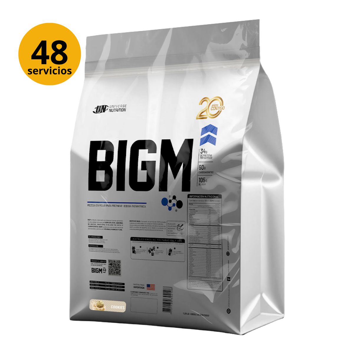 UNIVERSE NUTRITION - BIGM DE 5kg GALLETA - GANADOR DE MASA