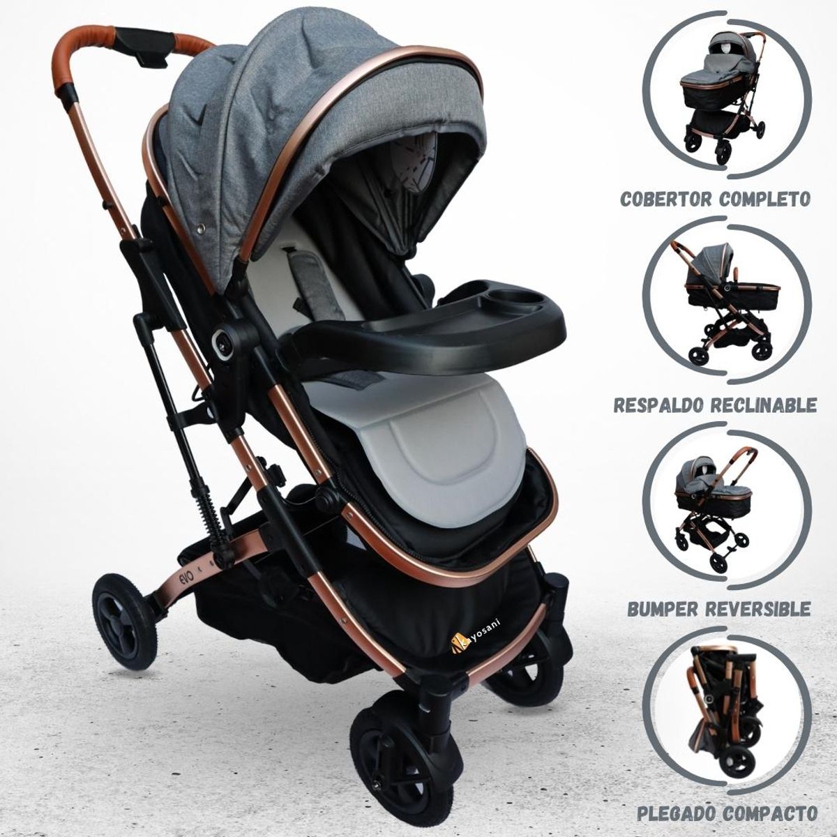 BABY HAPPY - Coche Deportivo BABY CRAFT »EVO» GRAY