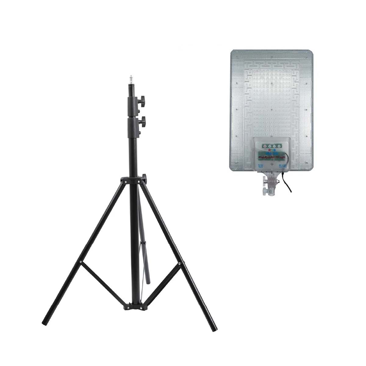 GENERICO - Panel De Luz RGB DE 19 PM-48  + Trípode Parante Ideal la fotos y videos