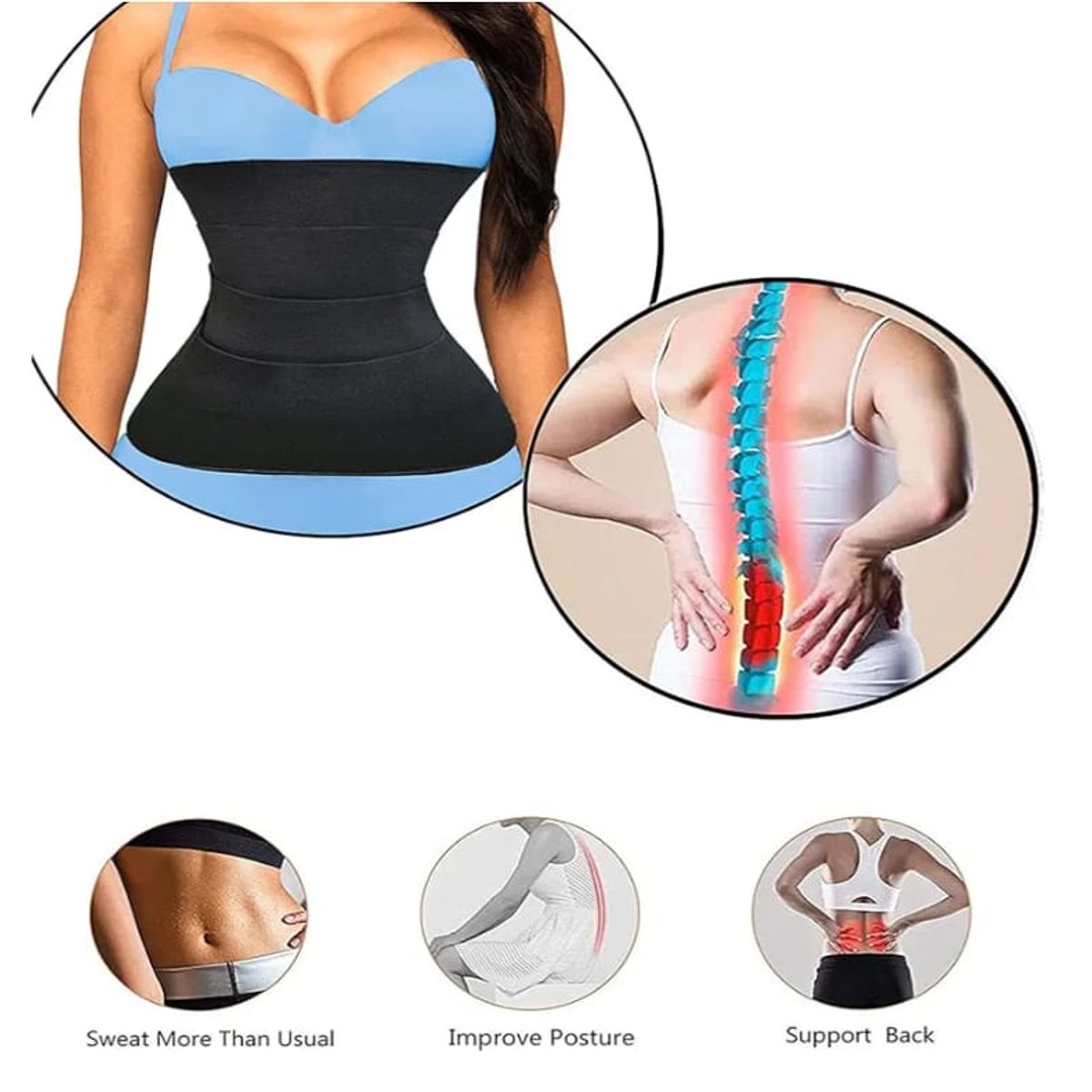 GENERICO - moldeadora de entrenamiento para abdomen mujeres