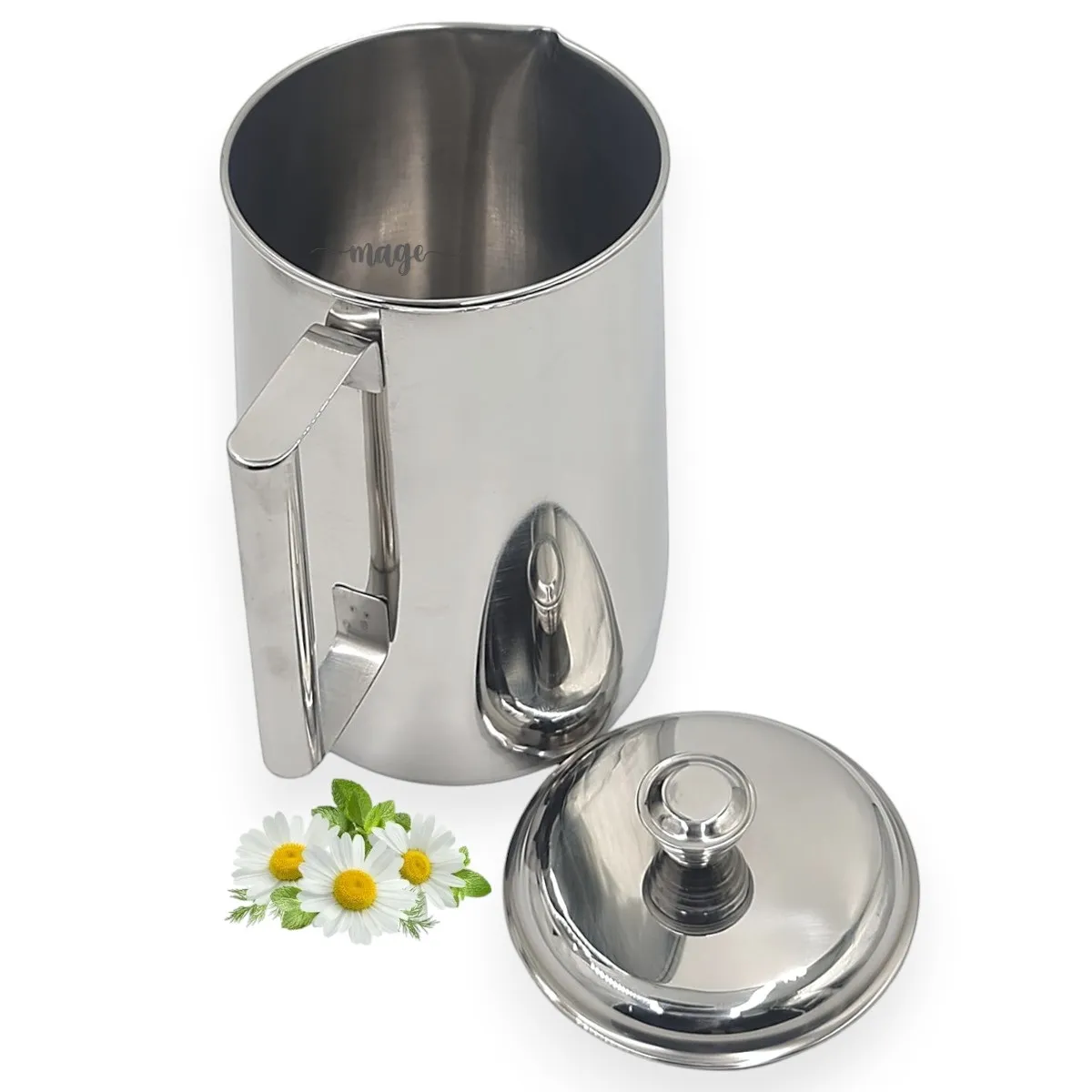 Jarra de Acero Inoxidable 5L con Tapa - Inoxglovic, marca GENERICO - Foto 2