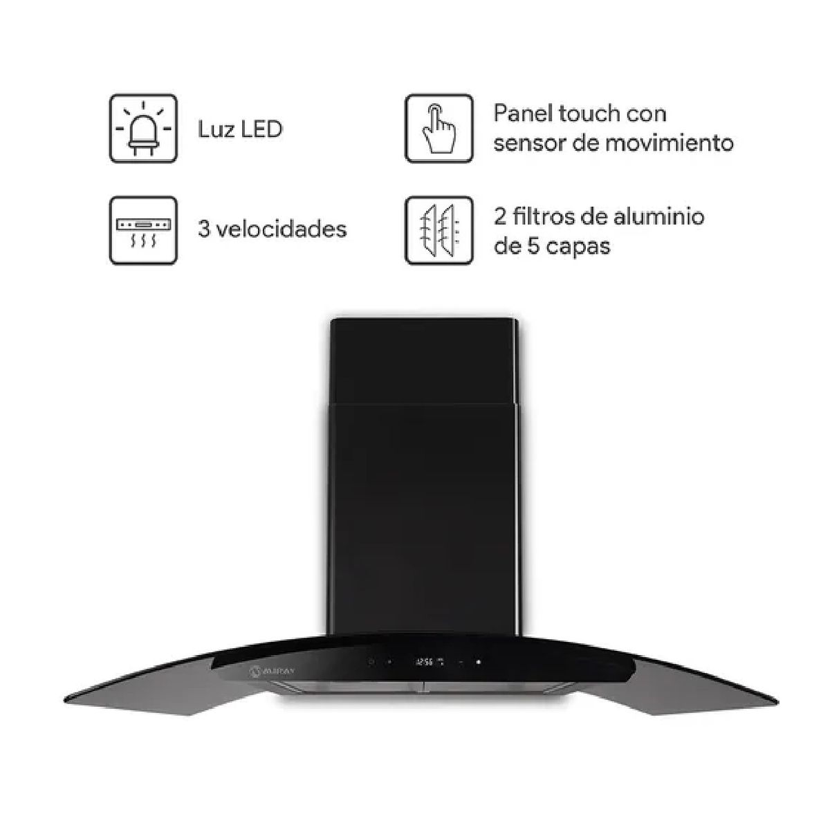 MIRAY - Campana Extractora Miray CEDM-905V 89.5 cm Negro