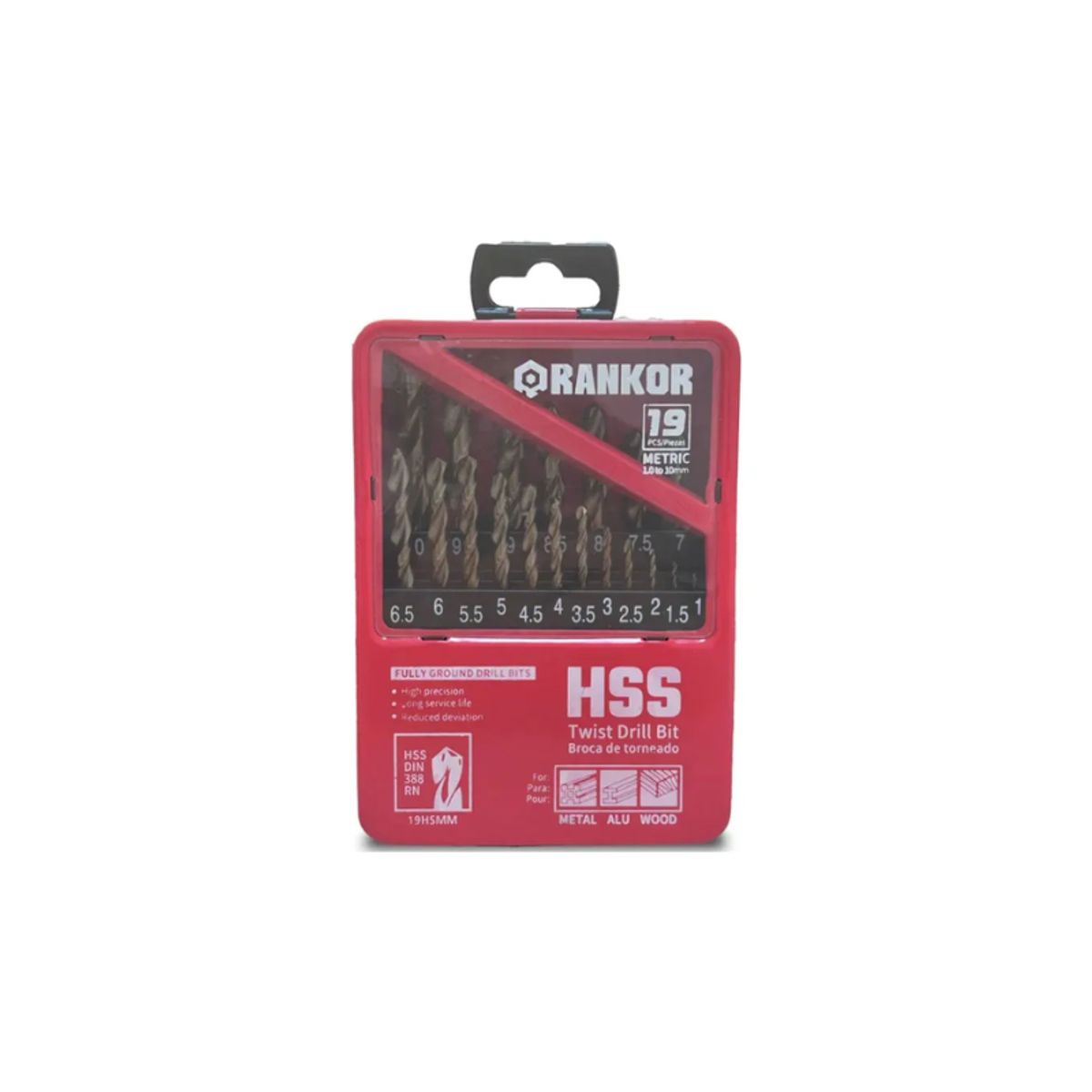 RANKOR - Juego De Brocas Para Metal X 19pzs 110 Mm Rankor Hss- Co