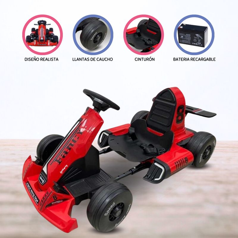 GENERICO - Carro a Batería FANCY «SPEED 8» LICENCED RED