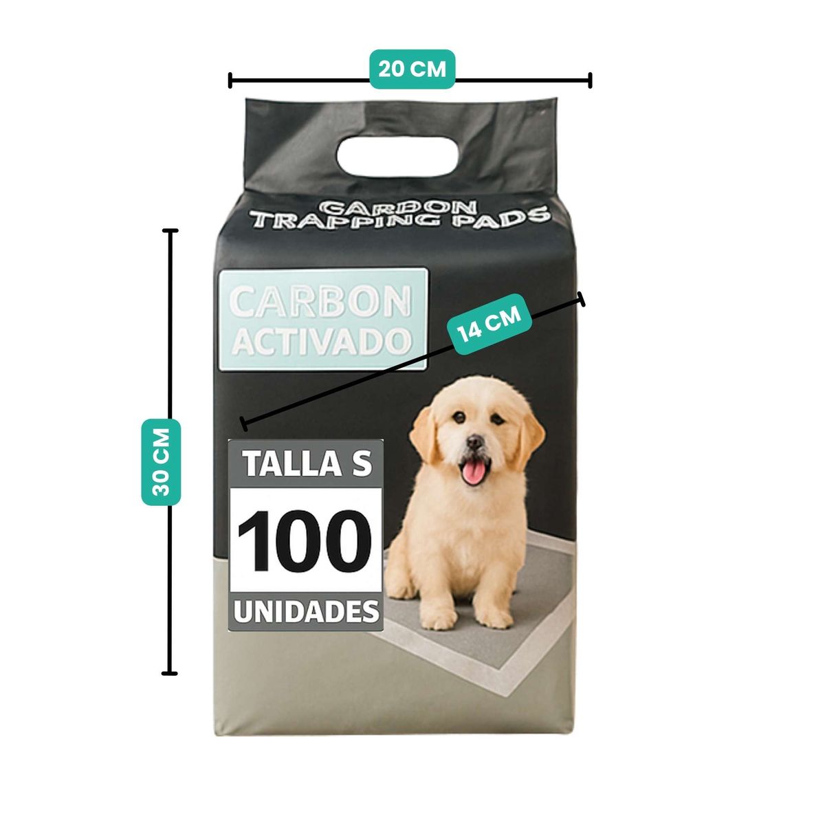 GENERICO - Pañal de Piso Carbón Activado - Talla S - 33 x 45 cm