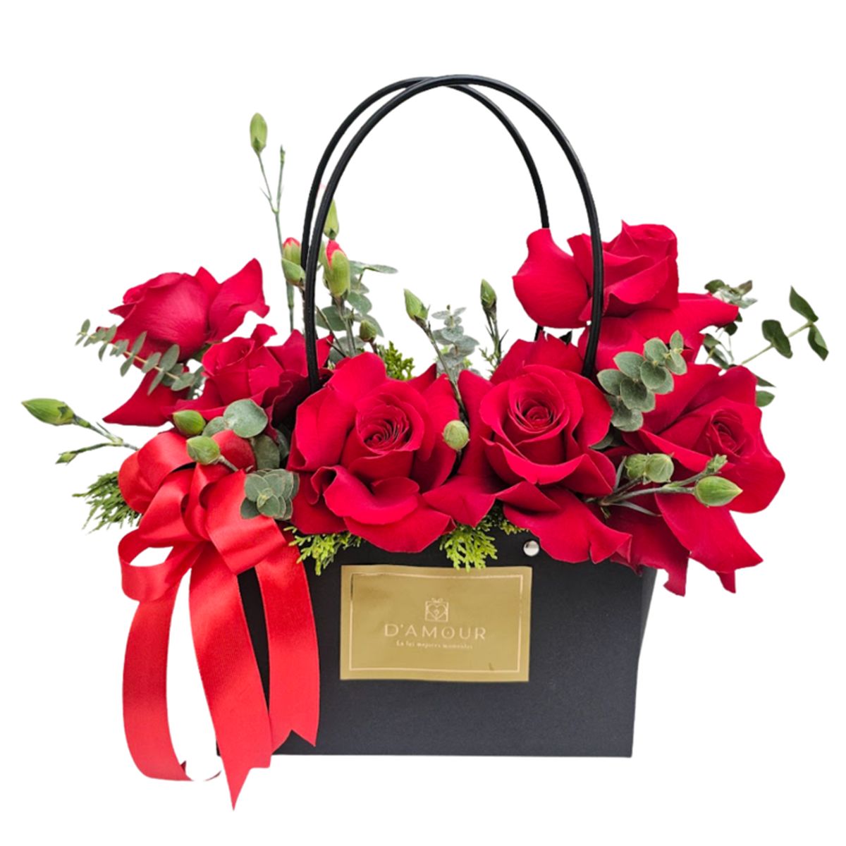 D'AMOUR - Cartera de rosas rojas