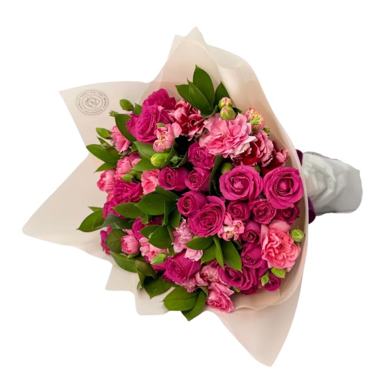 D'AMOUR - Ramo de minirosas y claveles