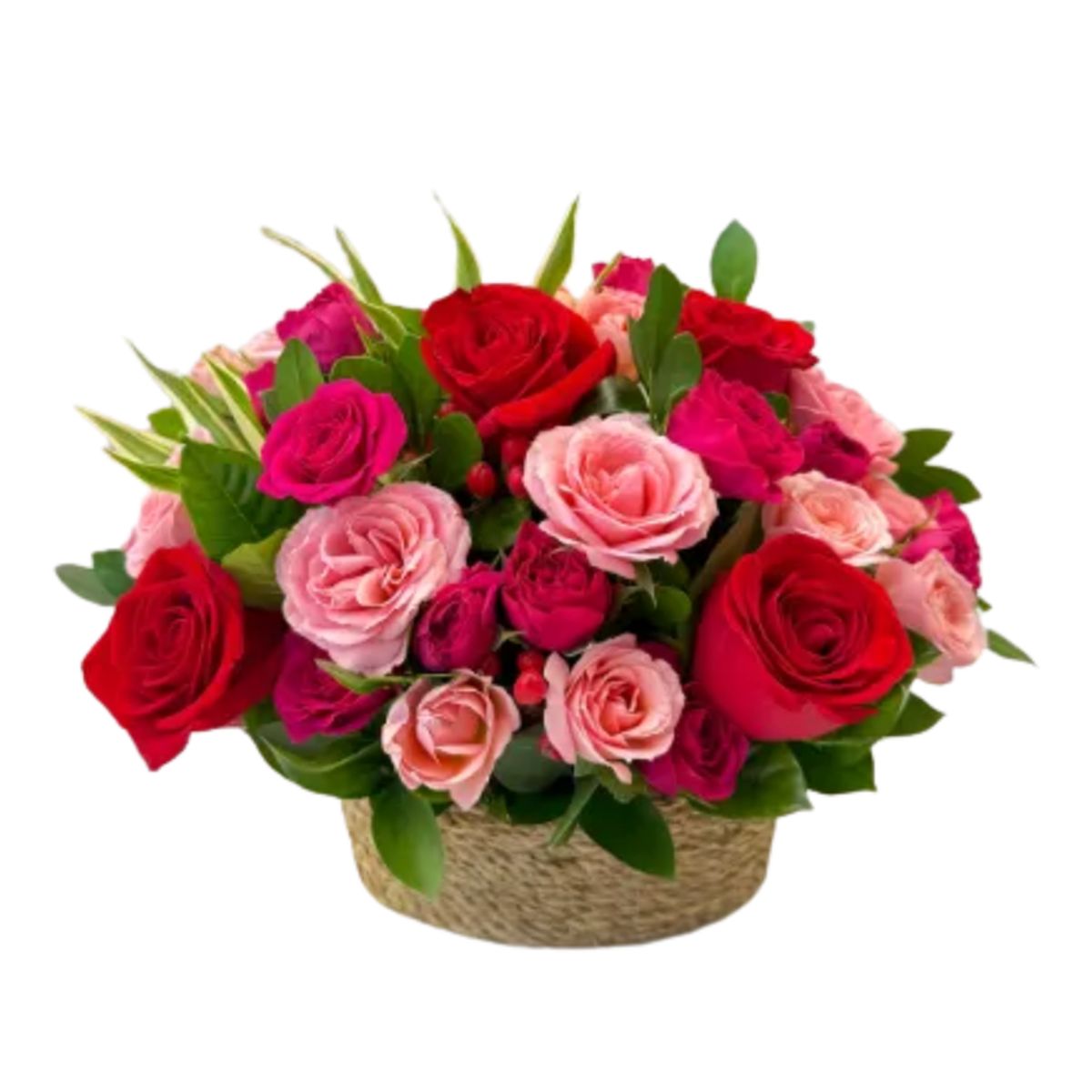 D'AMOUR - Cesto de rosas rojas