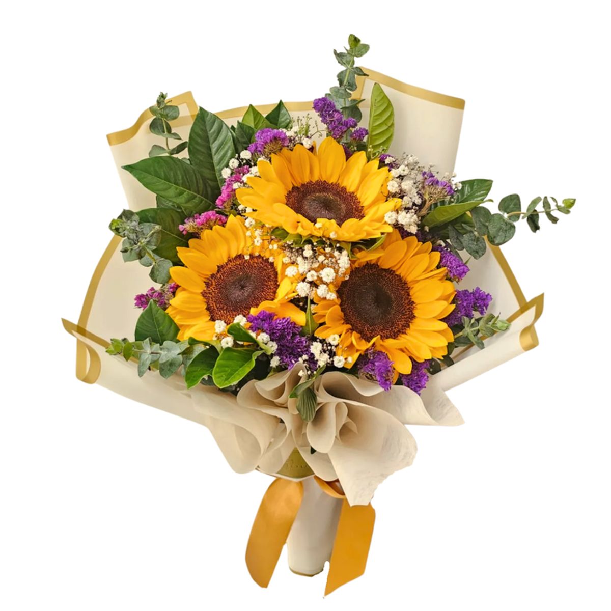 D'AMOUR - Ramo de 3 girasoles