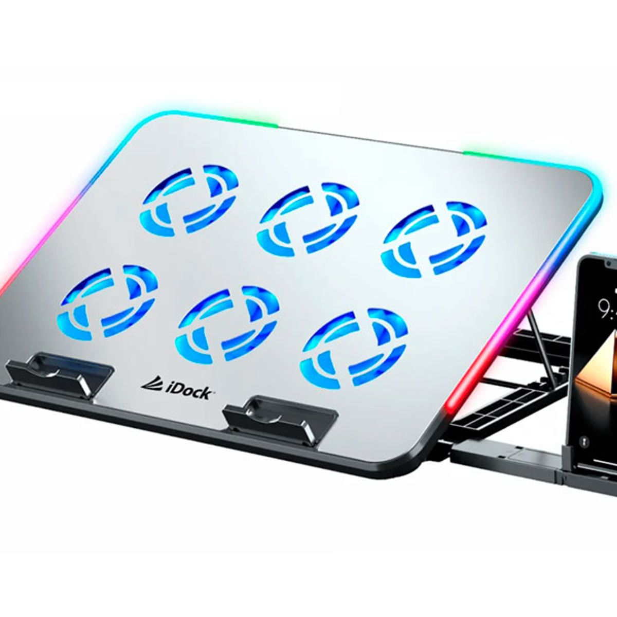 IDOCK - iDock Cooler N8 Quantum para Laptop RGB 6 Ventiladores