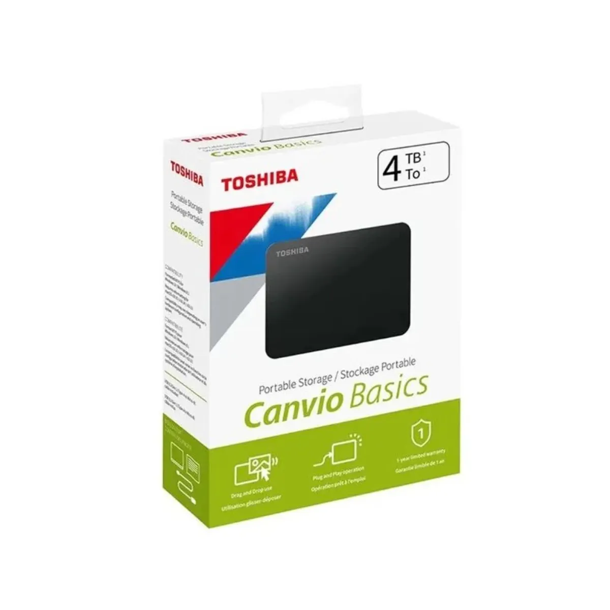 TOSHIBA - Disco Duro Externo Toshiba Canvio Basic 4TB