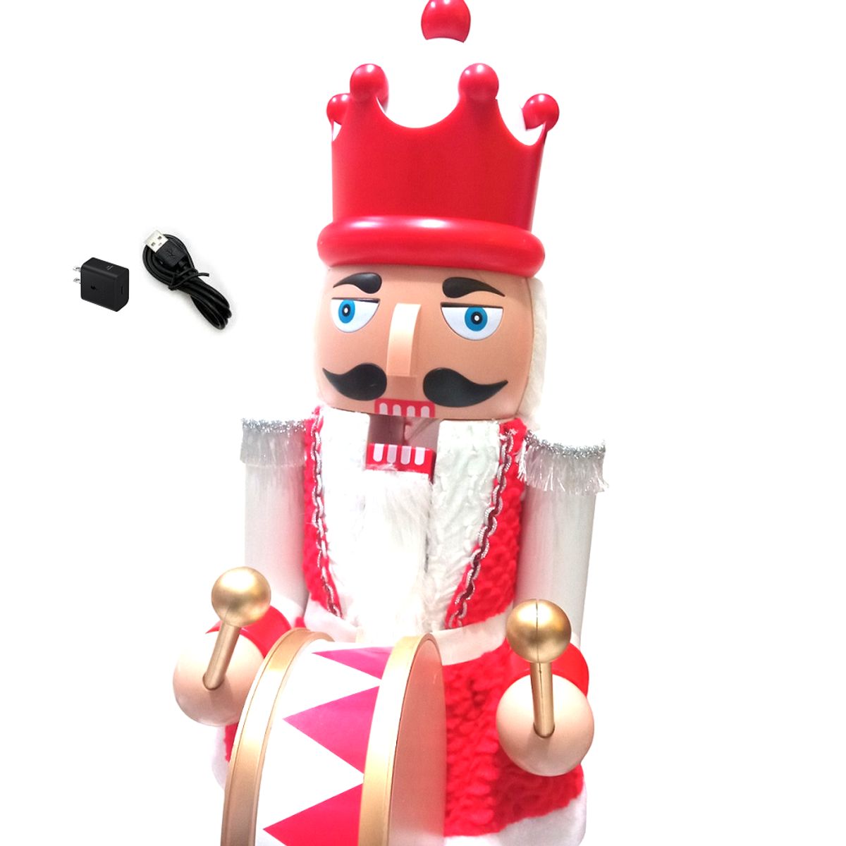 GENERICO - Cascanueces navideños musical con luces Rojo