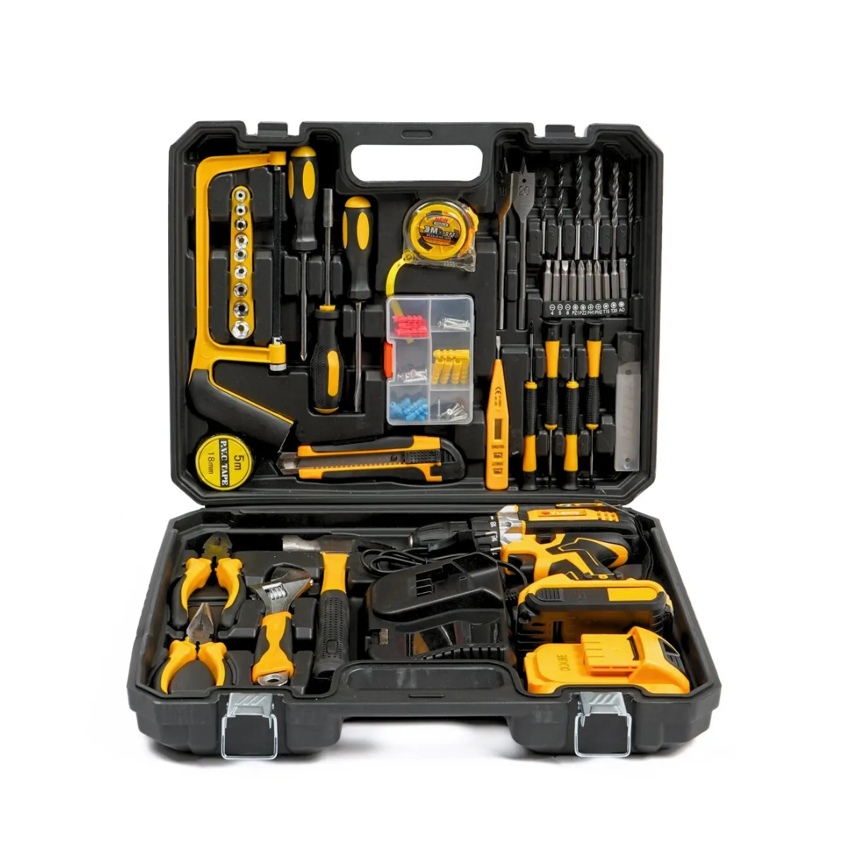 GENERICO - Kit Taladro Percutor Atornillador Inalámbrico 180V Doble Batería