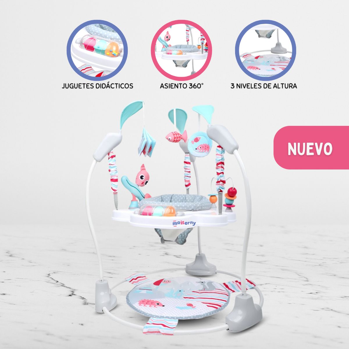 INFANTI - Saltarín Centro de Actividades para Bebés «FOREST» Pink