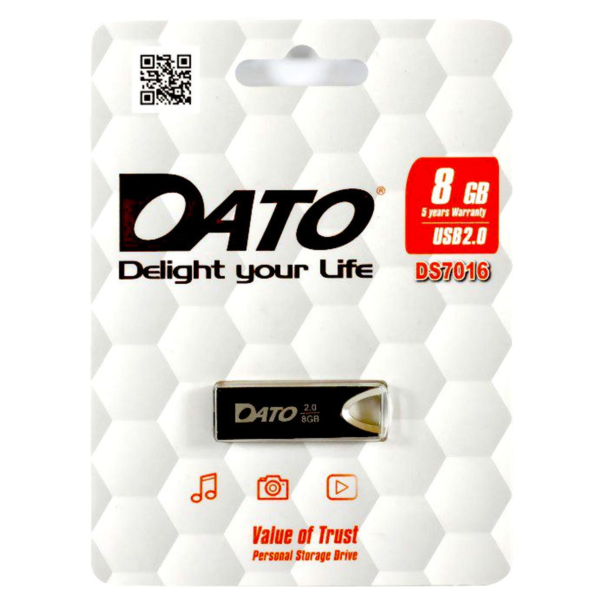 GENERICO - Memoria USB 8G DS7016 2.0 marca DATO cubierta metalica