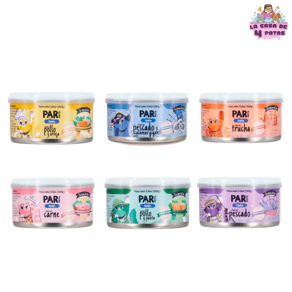 GENERICO - Alimento Húmedo Par pets sabores mixtos x6