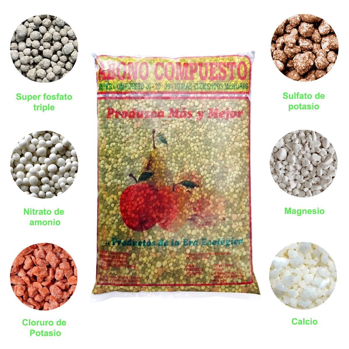 OEM - Abono compuesto 20 - 20 - 20 - 10 más elementos menores - 1.20 Kg