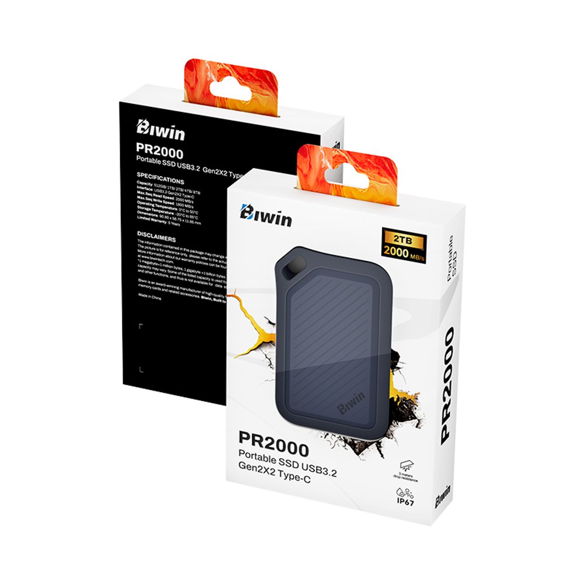 GENERICO - Unidad SSD Externa Biwin AMBER PR2000 2 TB, USB-C, 2000MB/s