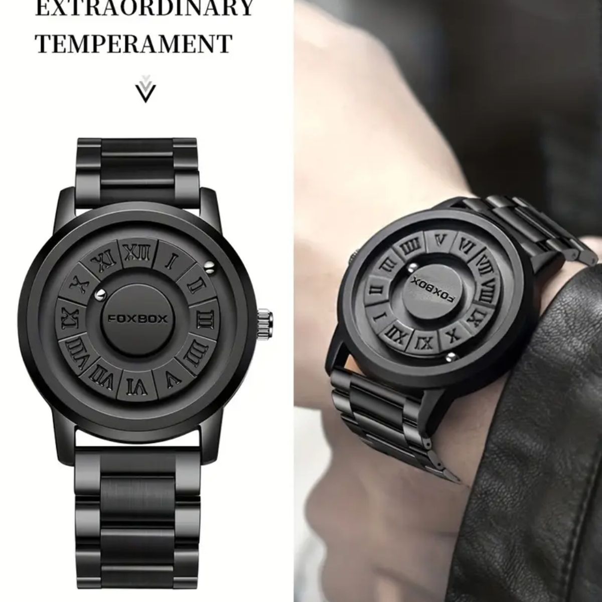 GENERICO - RELOJ MAGNETICO CON CORREA DE ACERO INOXIDABLE