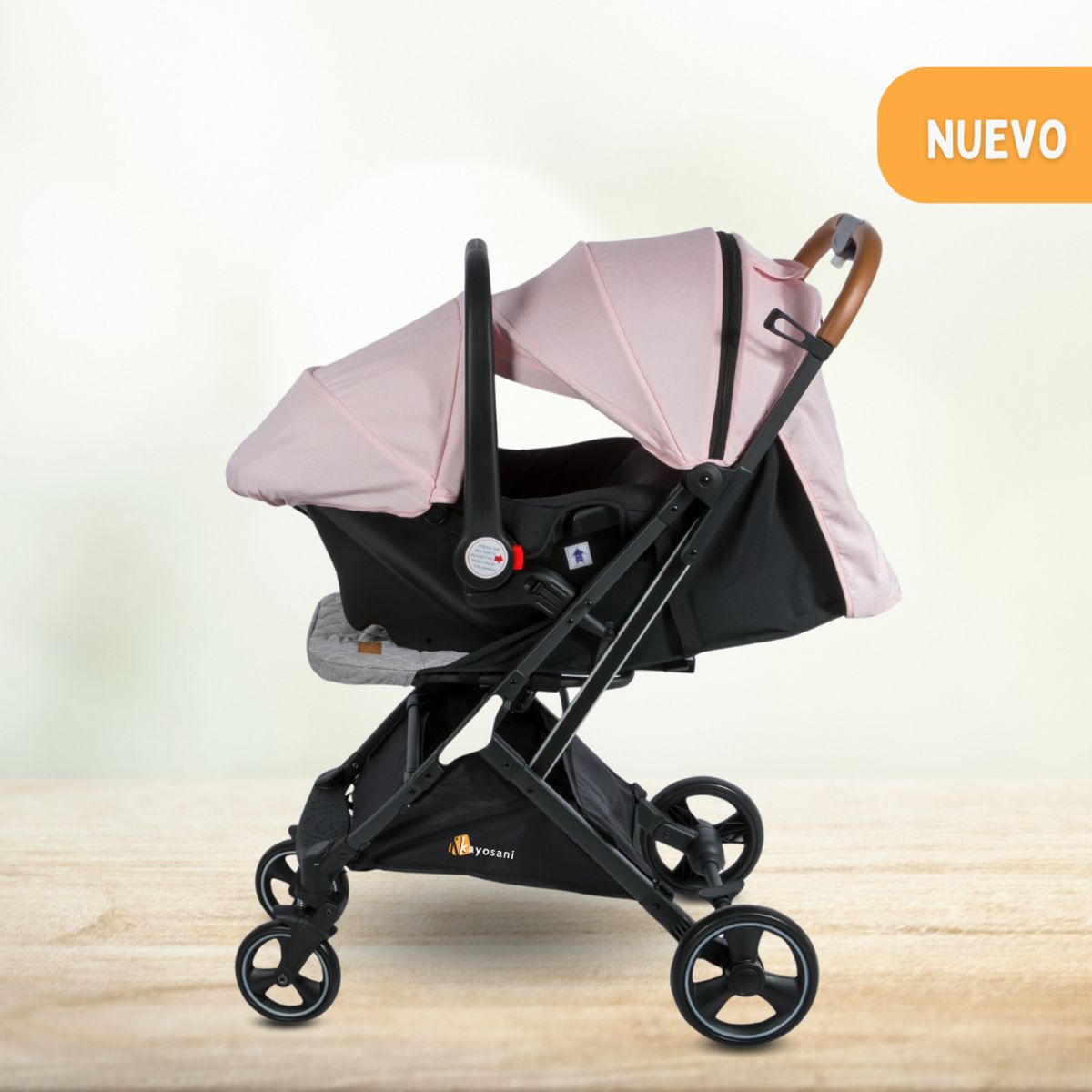 EBABY - Coche Maleta con Portabebes EBABY «HAPPY TRAVEL» Pink