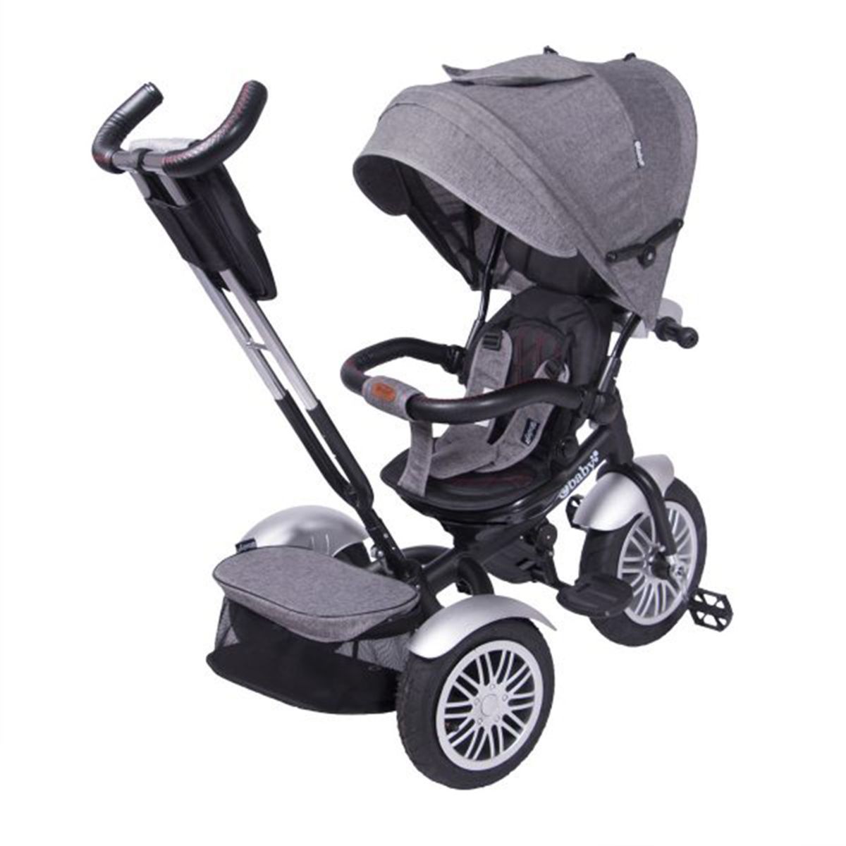 EBABY - Triciclo Guiador Reversible EBABY «ZOE» Gray
