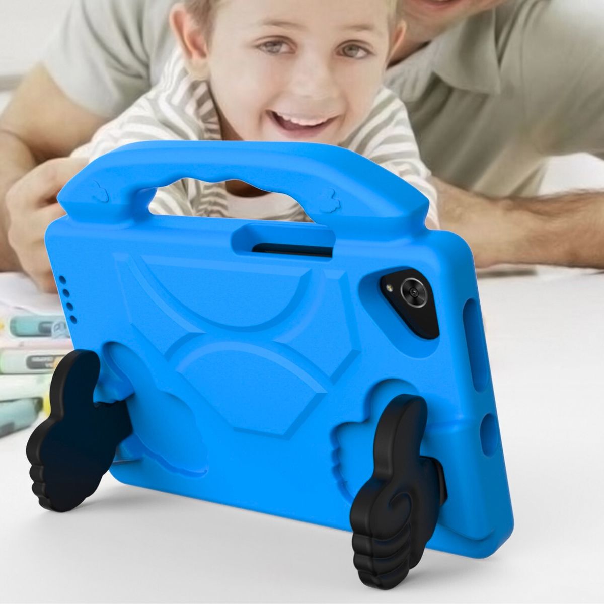 GENERICO - Funda Protector Goma Eva Antigolpe Para Samsung A9 8 .7" - CELESTE