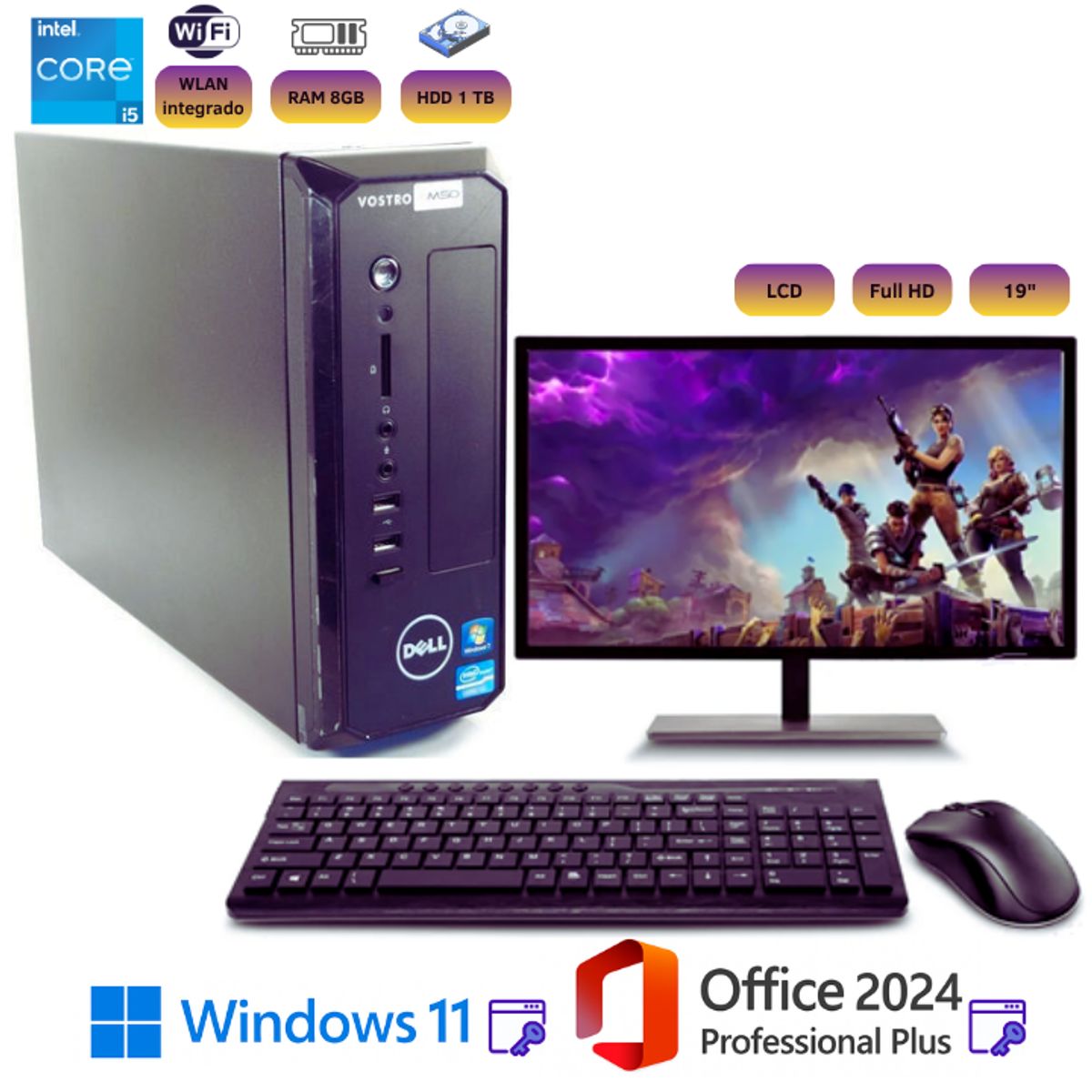 DELL - Computadora completa Dell D06S I51TB HDD 8GB RAM +W11P y Office 2024PP