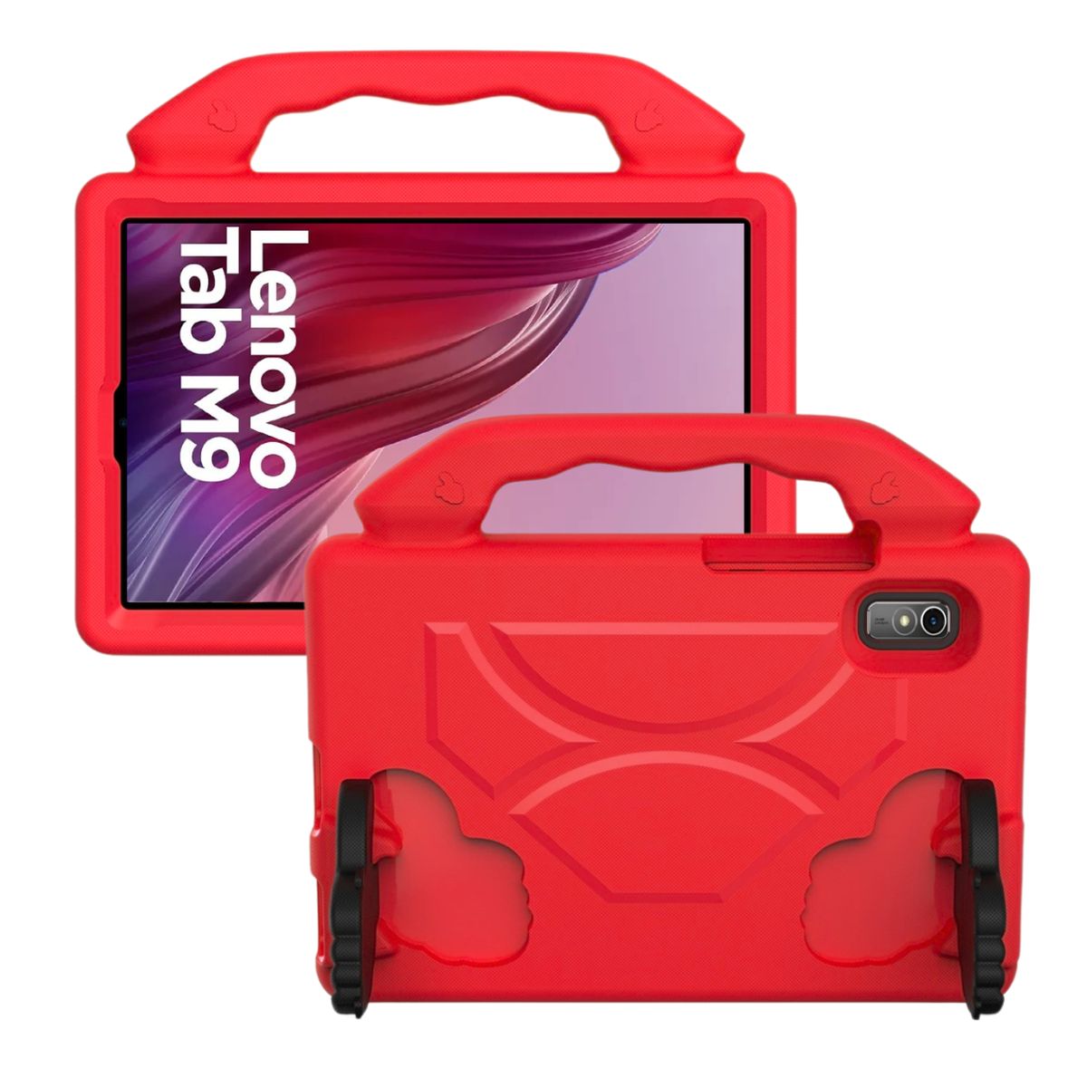 GENERICO - Funda Protector Goma Eva Antigolpe Para Lenovo M9 - ROJO