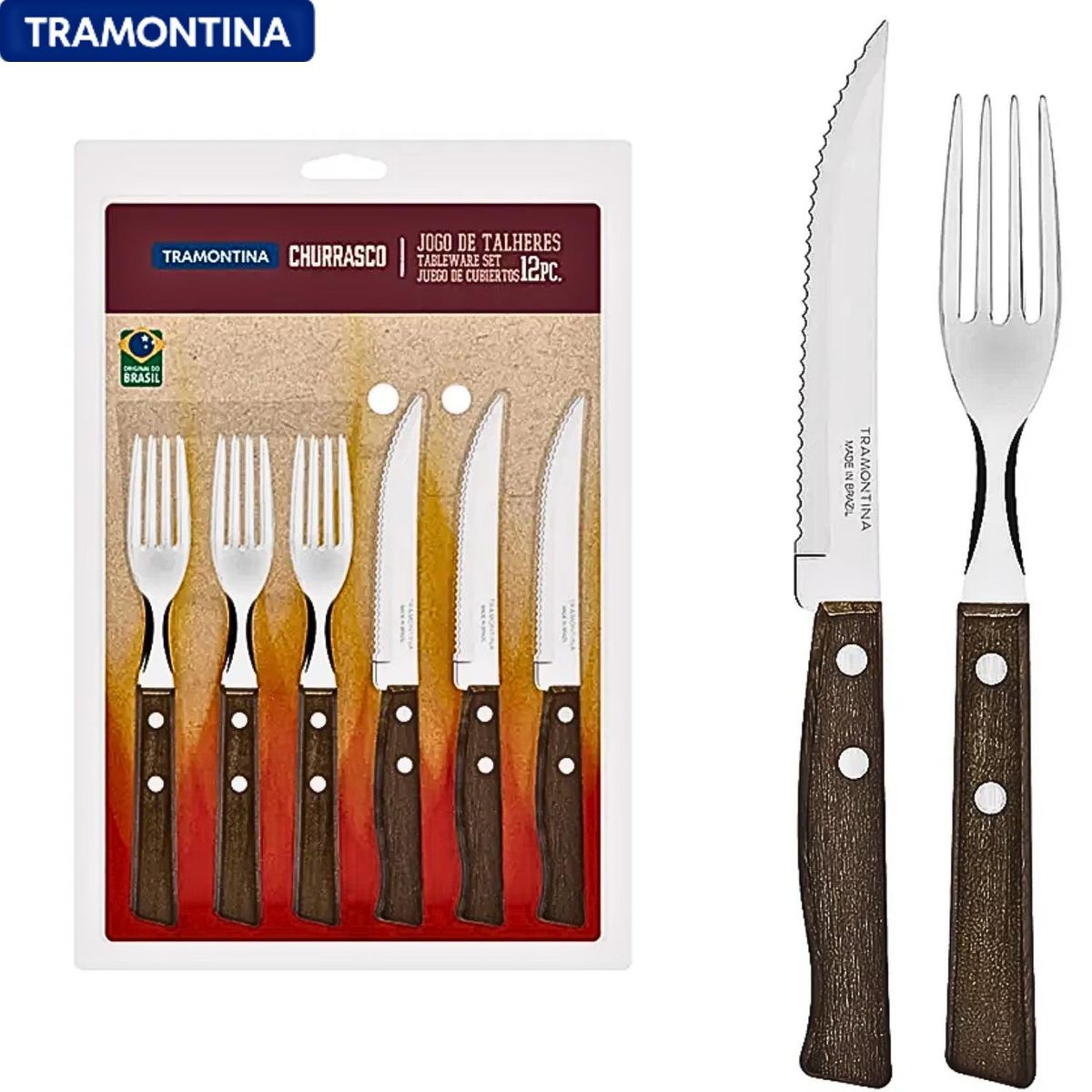 TRAMONTINA - Juego De Cubiertos X 12 Piezas Tradicional - Tramontina