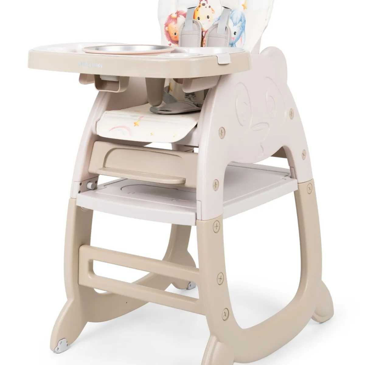 BABY HAPPY - Silla de comer para Bebe Escritorio con Accesorios Beige